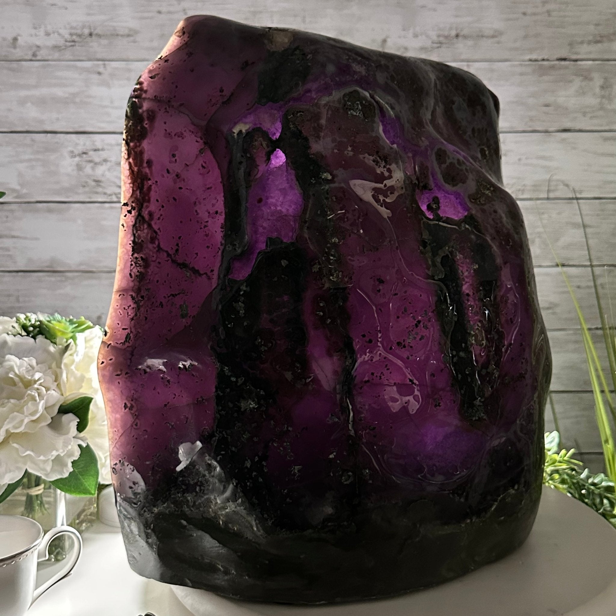 Extra Quality Polished Brazilian Amethyst Cathedral, 82.8 lbs & 15.9" tall Model #5602-0197 by Brazil Gems - Brazil GemsBrazil GemsExtra Quality Polished Brazilian Amethyst Cathedral, 82.8 lbs & 15.9" tall Model #5602-0197 by Brazil GemsPolished Cathedrals5602-0197