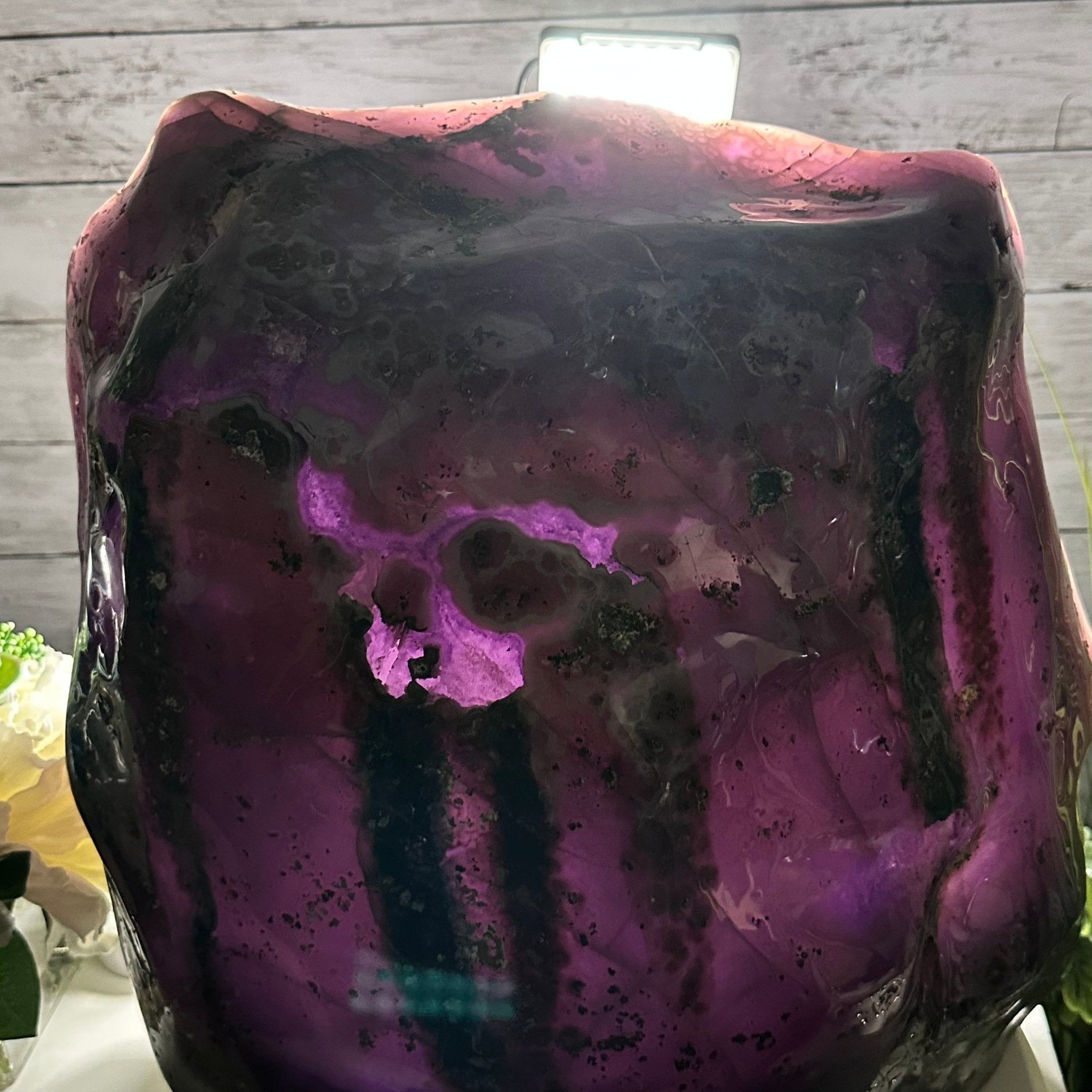 Extra Quality Polished Brazilian Amethyst Cathedral, 82.8 lbs & 15.9" tall Model #5602-0197 by Brazil Gems - Brazil GemsBrazil GemsExtra Quality Polished Brazilian Amethyst Cathedral, 82.8 lbs & 15.9" tall Model #5602-0197 by Brazil GemsPolished Cathedrals5602-0197