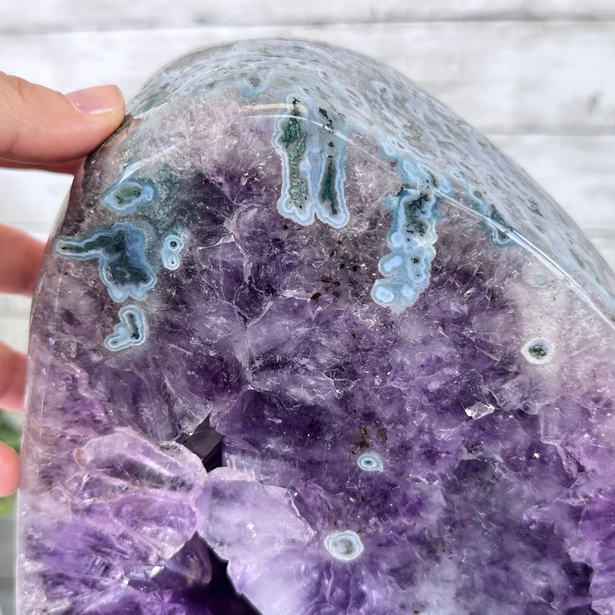 Extra Quality Polished Brazilian Amethyst Cathedral, 83.8 lbs & 23" tall Model #5602-0008 by Brazil Gems - Brazil GemsBrazil GemsExtra Quality Polished Brazilian Amethyst Cathedral, 83.8 lbs & 23" tall Model #5602-0008 by Brazil GemsPolished Cathedrals5602-0008