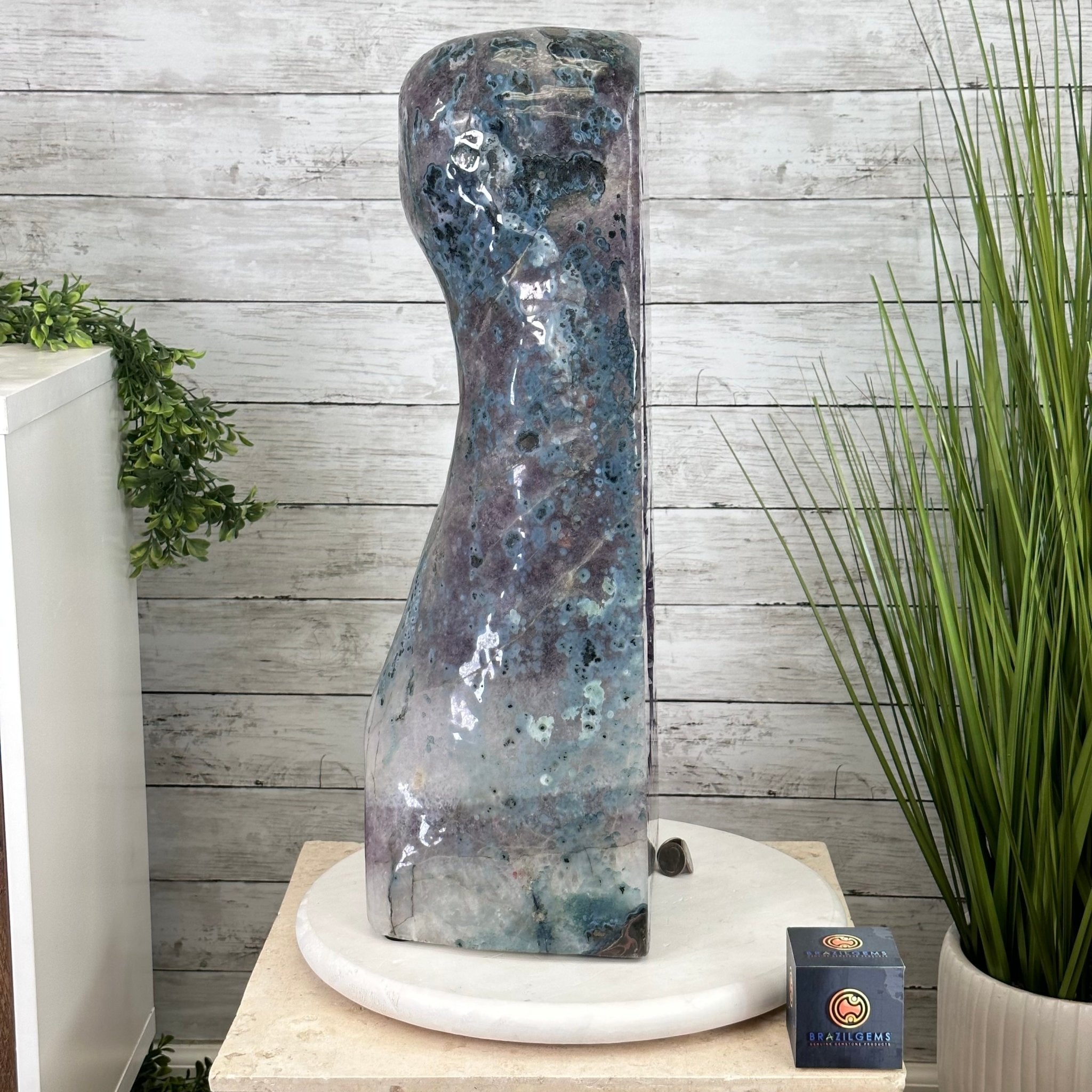 Extra Quality Polished Brazilian Amethyst Cathedral, 83.8 lbs & 23" tall Model #5602-0008 by Brazil Gems - Brazil GemsBrazil GemsExtra Quality Polished Brazilian Amethyst Cathedral, 83.8 lbs & 23" tall Model #5602-0008 by Brazil GemsPolished Cathedrals5602-0008