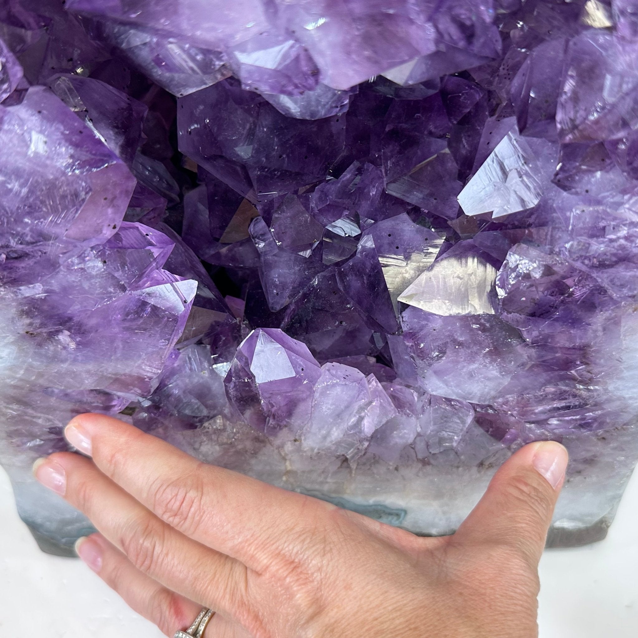 Extra Quality Polished Brazilian Amethyst Cathedral, 83.8 lbs & 23" tall Model #5602-0008 by Brazil Gems - Brazil GemsBrazil GemsExtra Quality Polished Brazilian Amethyst Cathedral, 83.8 lbs & 23" tall Model #5602-0008 by Brazil GemsPolished Cathedrals5602-0008