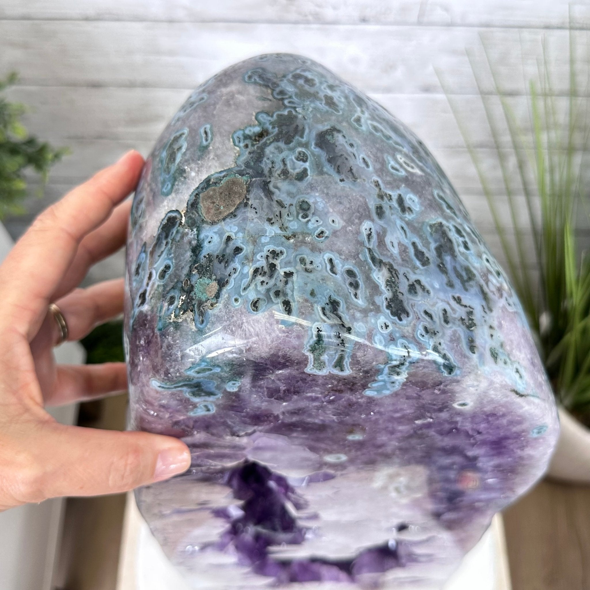 Extra Quality Polished Brazilian Amethyst Cathedral, 83.8 lbs & 23" tall Model #5602-0008 by Brazil Gems - Brazil GemsBrazil GemsExtra Quality Polished Brazilian Amethyst Cathedral, 83.8 lbs & 23" tall Model #5602-0008 by Brazil GemsPolished Cathedrals5602-0008