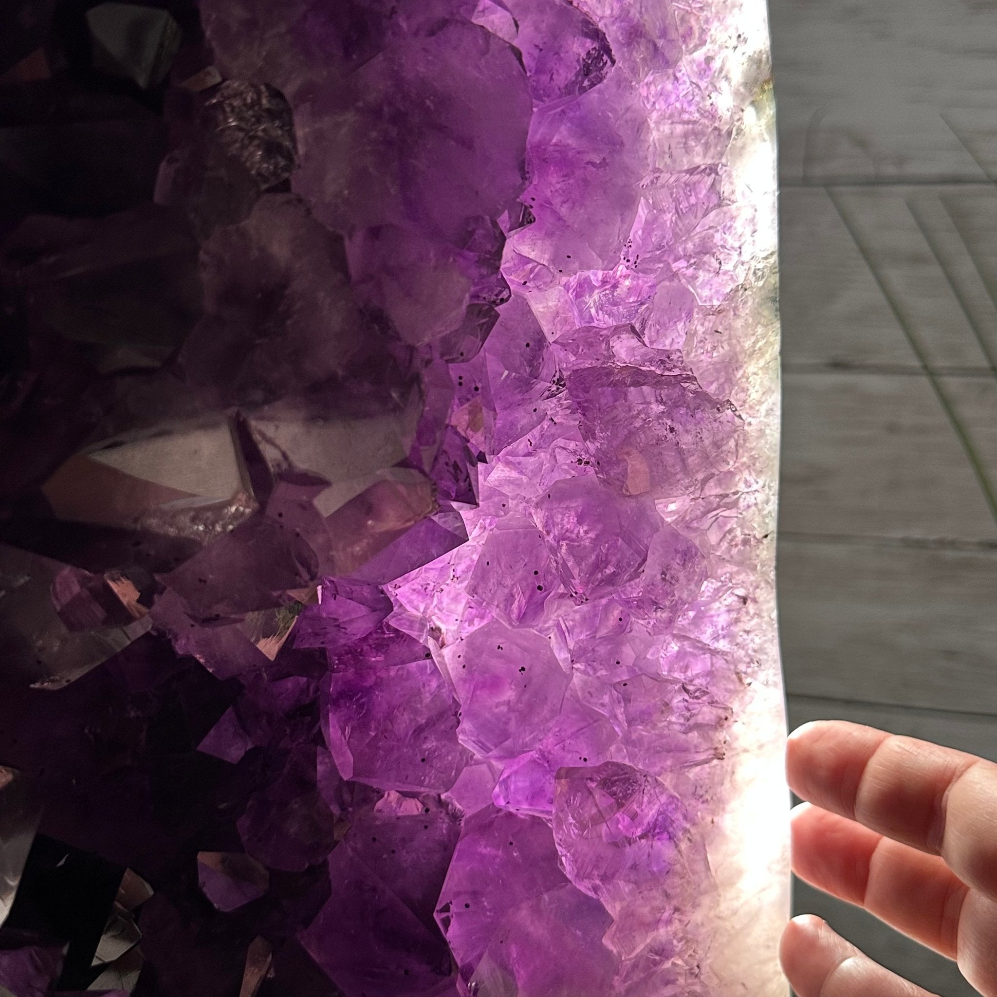 Extra Quality Polished Brazilian Amethyst Cathedral, 83.8 lbs & 23" tall Model #5602-0008 by Brazil Gems - Brazil GemsBrazil GemsExtra Quality Polished Brazilian Amethyst Cathedral, 83.8 lbs & 23" tall Model #5602-0008 by Brazil GemsPolished Cathedrals5602-0008