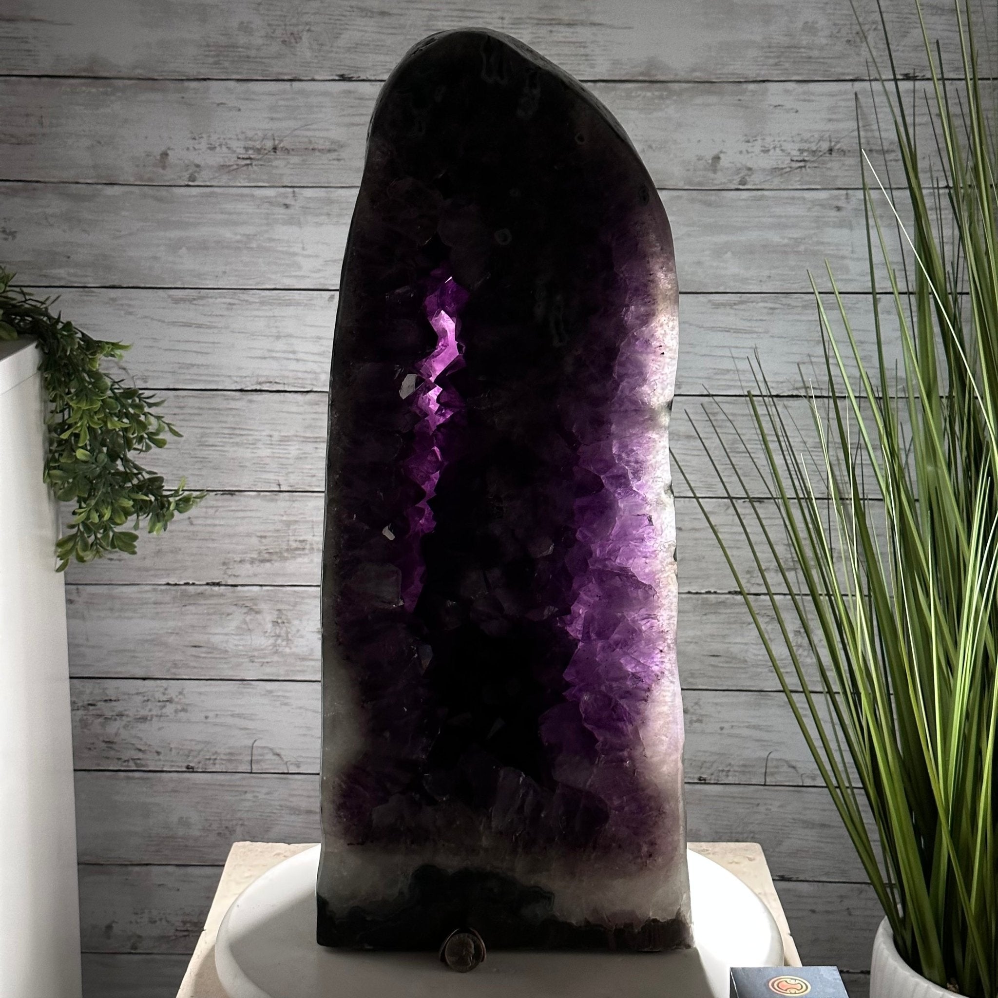 Extra Quality Polished Brazilian Amethyst Cathedral, 83.8 lbs & 23" tall Model #5602-0008 by Brazil Gems - Brazil GemsBrazil GemsExtra Quality Polished Brazilian Amethyst Cathedral, 83.8 lbs & 23" tall Model #5602-0008 by Brazil GemsPolished Cathedrals5602-0008
