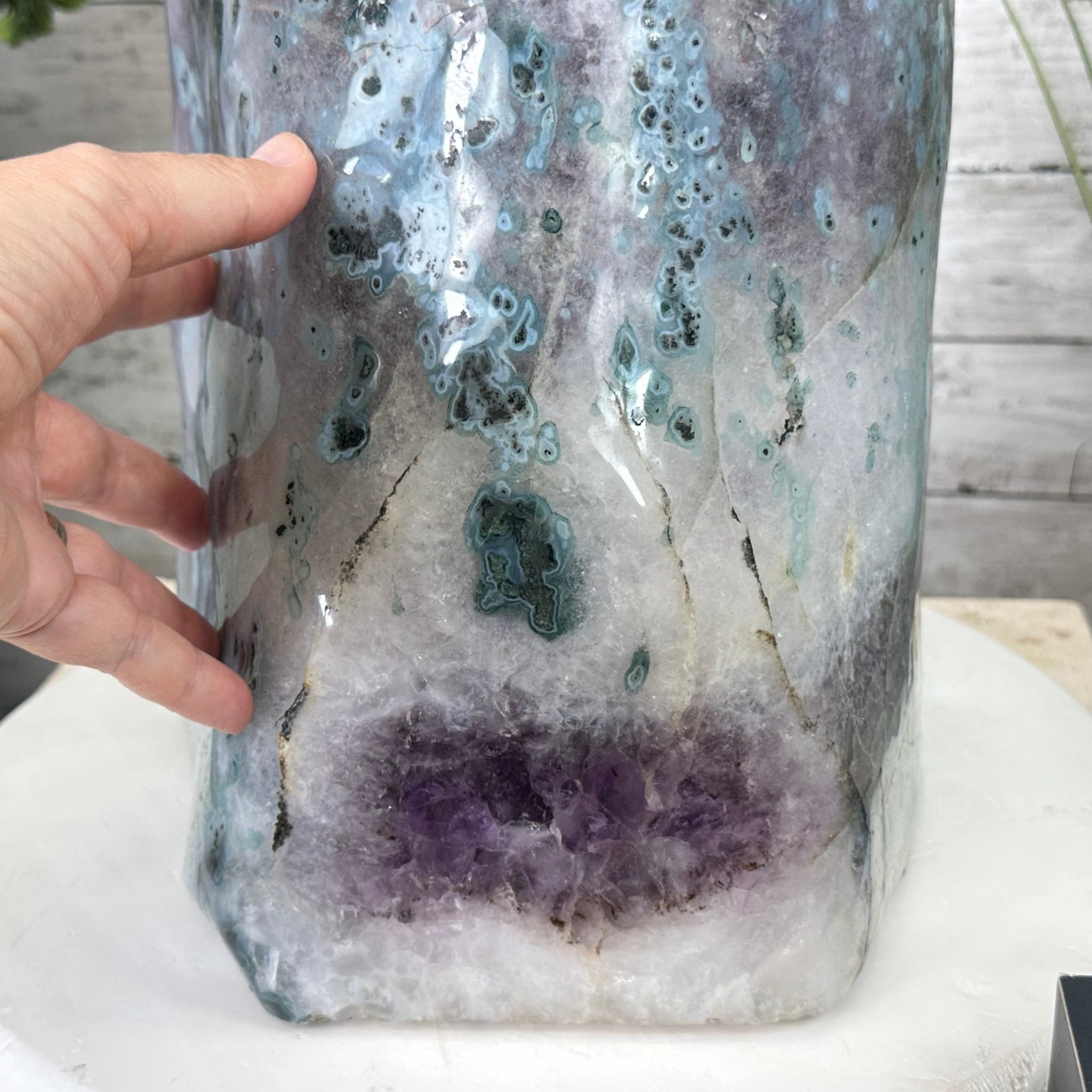 Extra Quality Polished Brazilian Amethyst Cathedral, 83.8 lbs & 23" tall Model #5602-0008 by Brazil Gems - Brazil GemsBrazil GemsExtra Quality Polished Brazilian Amethyst Cathedral, 83.8 lbs & 23" tall Model #5602-0008 by Brazil GemsPolished Cathedrals5602-0008