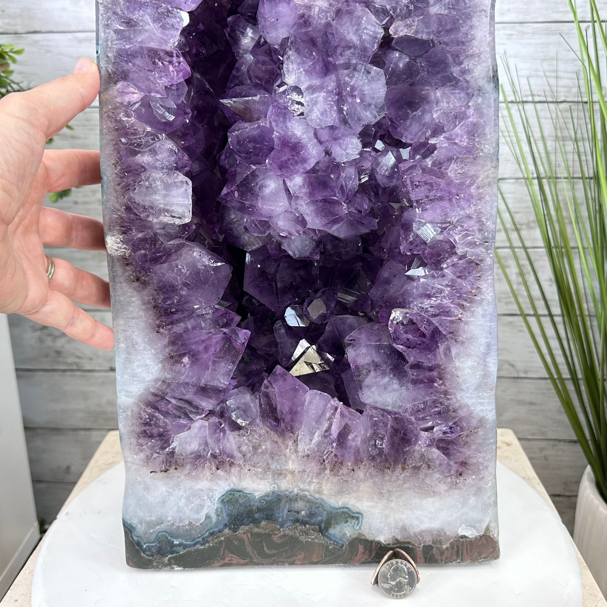 Extra Quality Polished Brazilian Amethyst Cathedral, 83.8 lbs & 23" tall Model #5602-0008 by Brazil Gems - Brazil GemsBrazil GemsExtra Quality Polished Brazilian Amethyst Cathedral, 83.8 lbs & 23" tall Model #5602-0008 by Brazil GemsPolished Cathedrals5602-0008