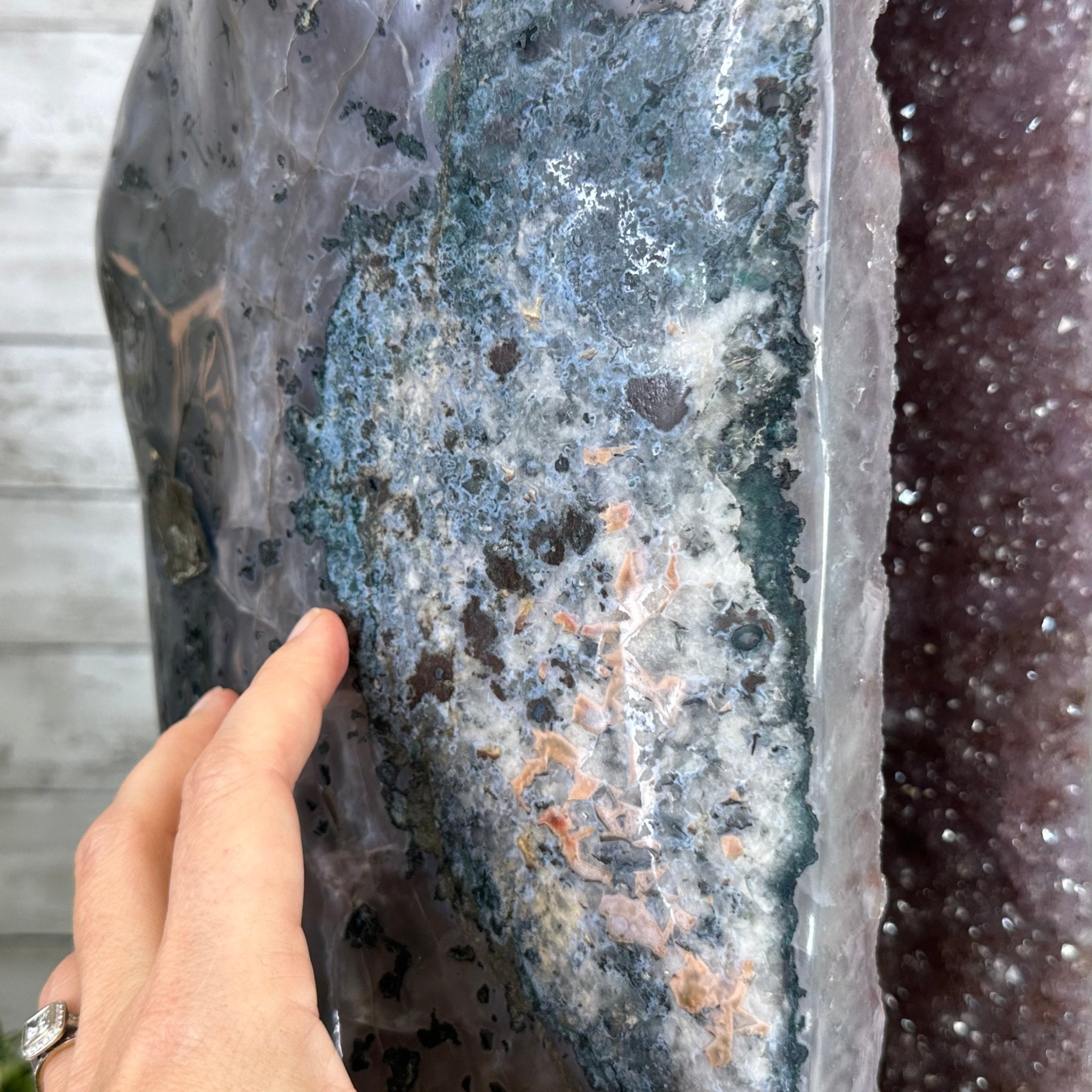 Extra Quality Polished Brazilian Amethyst Cathedral, 84.8 lbs & 26.2" tall Model #5602-0164 by Brazil Gems - Brazil GemsBrazil GemsExtra Quality Polished Brazilian Amethyst Cathedral, 84.8 lbs & 26.2" tall Model #5602-0164 by Brazil GemsPolished Cathedrals5602-0164