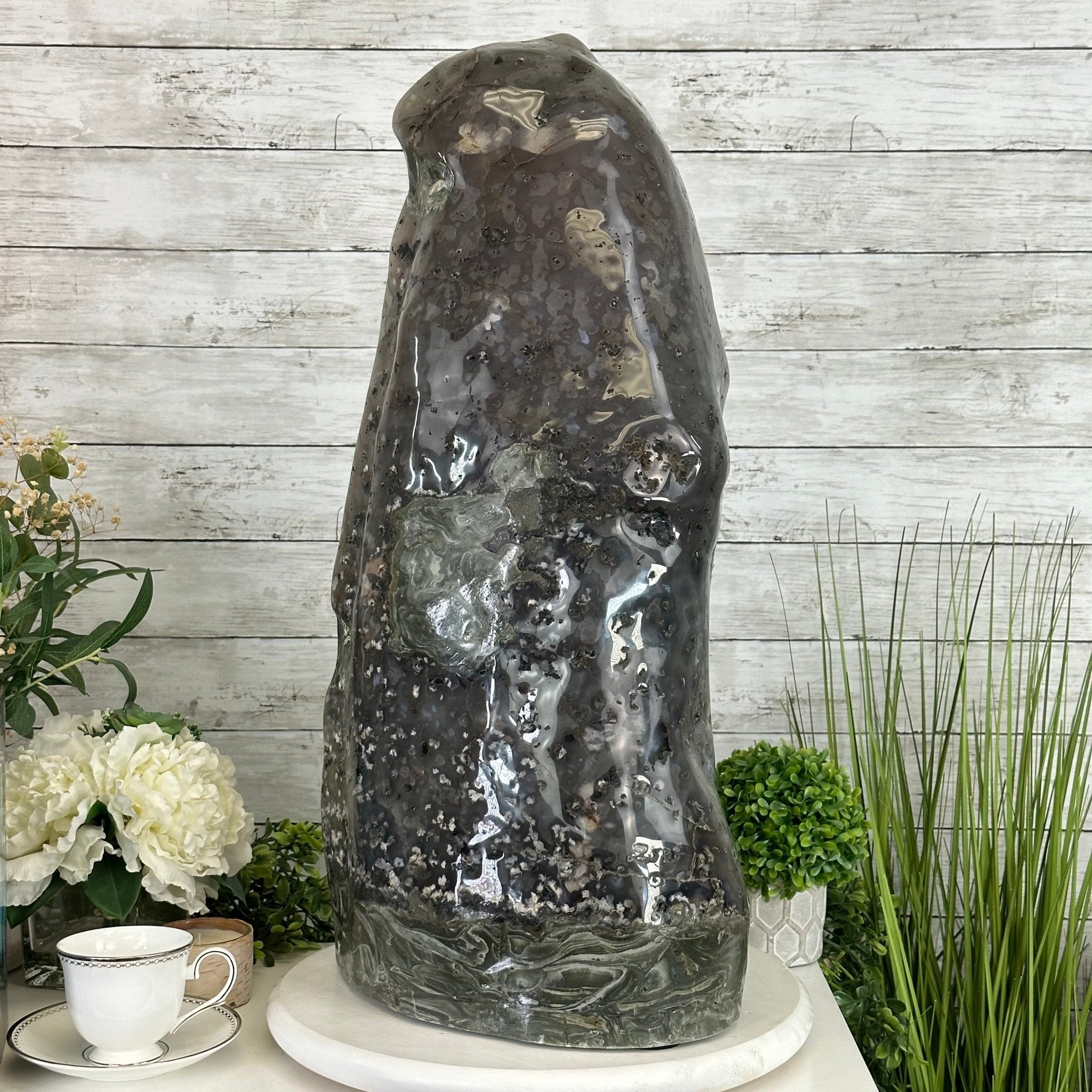 Extra Quality Polished Brazilian Amethyst Cathedral, 84.8 lbs & 26.2" tall Model #5602-0164 by Brazil Gems - Brazil GemsBrazil GemsExtra Quality Polished Brazilian Amethyst Cathedral, 84.8 lbs & 26.2" tall Model #5602-0164 by Brazil GemsPolished Cathedrals5602-0164