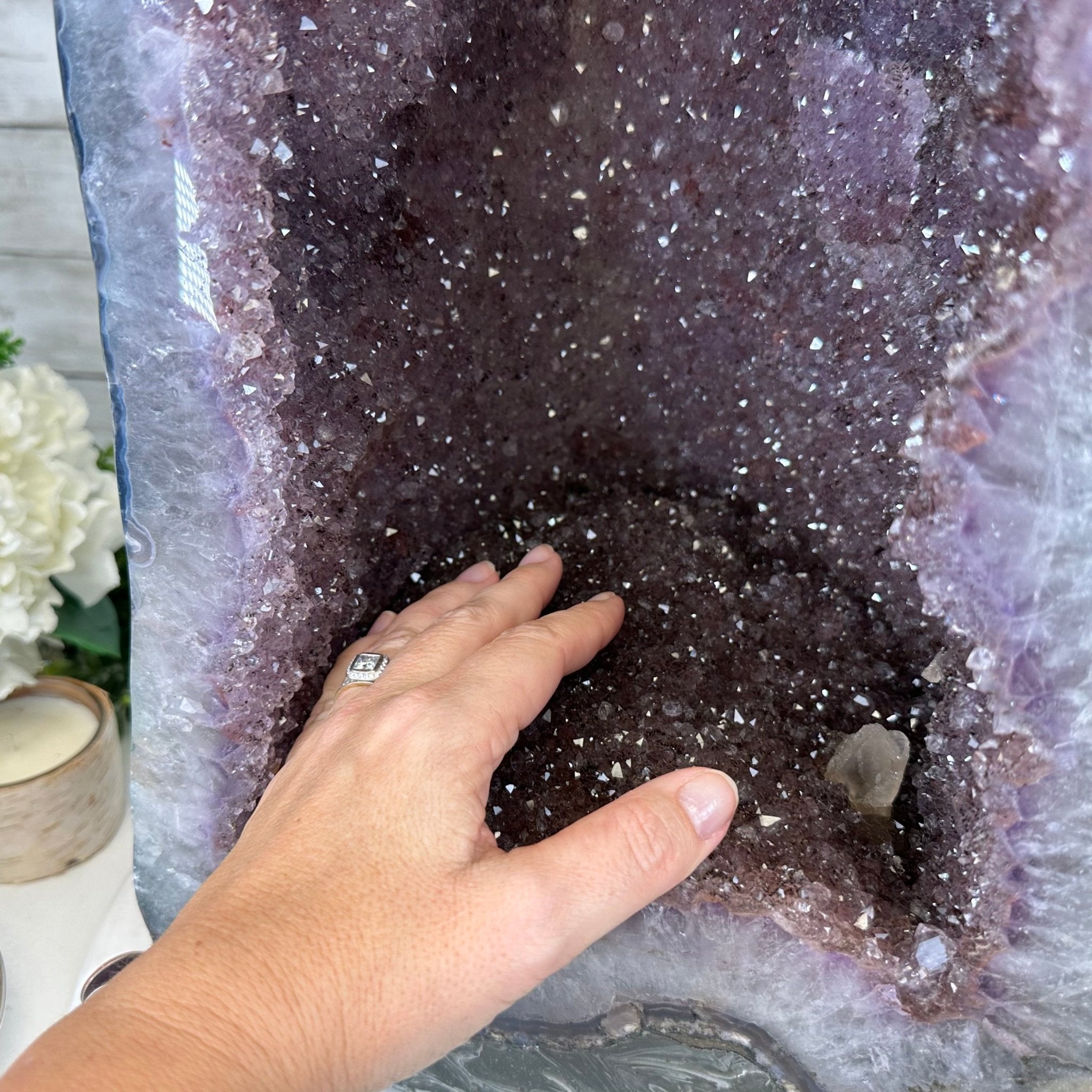 Extra Quality Polished Brazilian Amethyst Cathedral, 84.8 lbs & 26.2" tall Model #5602-0164 by Brazil Gems - Brazil GemsBrazil GemsExtra Quality Polished Brazilian Amethyst Cathedral, 84.8 lbs & 26.2" tall Model #5602-0164 by Brazil GemsPolished Cathedrals5602-0164