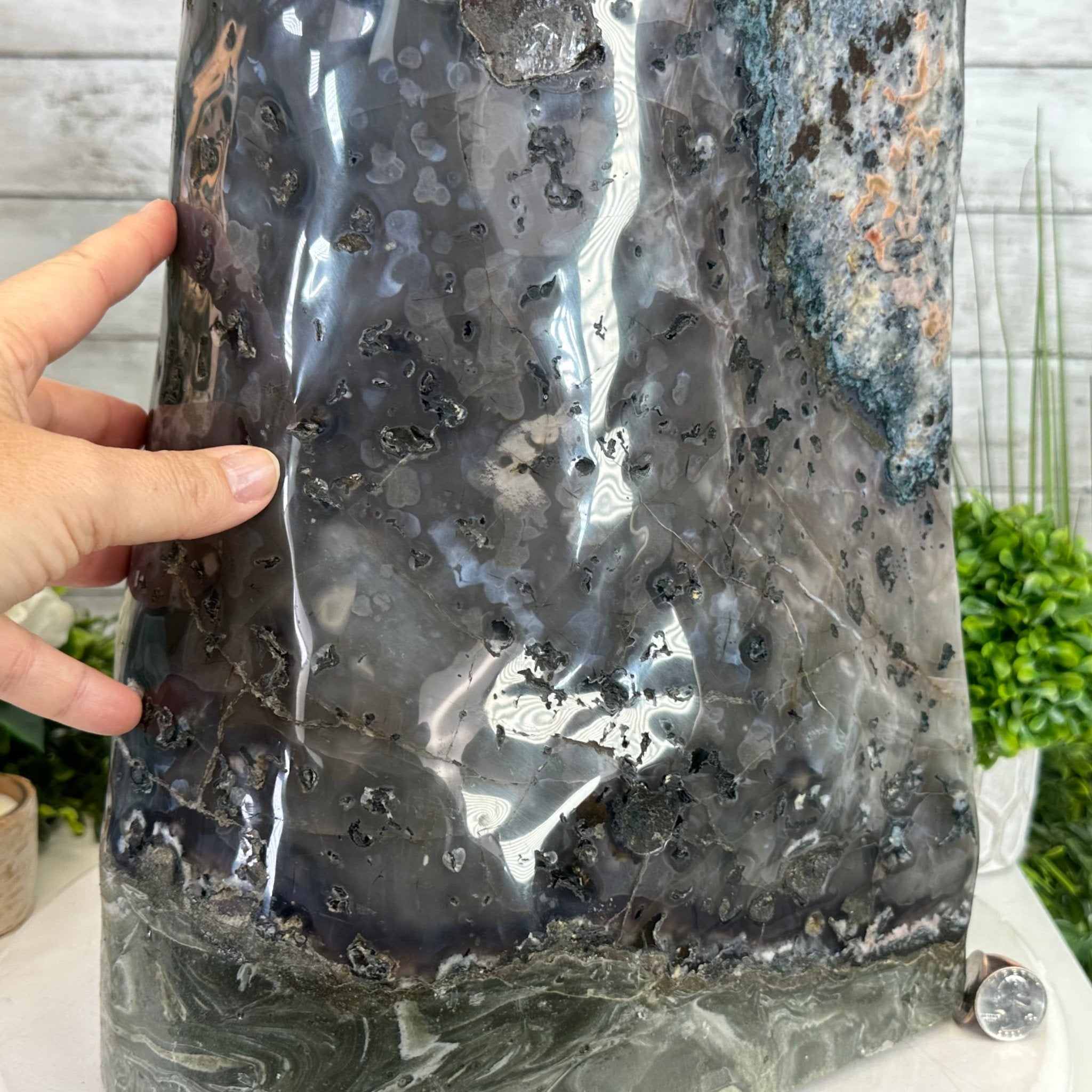 Extra Quality Polished Brazilian Amethyst Cathedral, 84.8 lbs & 26.2" tall Model #5602-0164 by Brazil Gems - Brazil GemsBrazil GemsExtra Quality Polished Brazilian Amethyst Cathedral, 84.8 lbs & 26.2" tall Model #5602-0164 by Brazil GemsPolished Cathedrals5602-0164