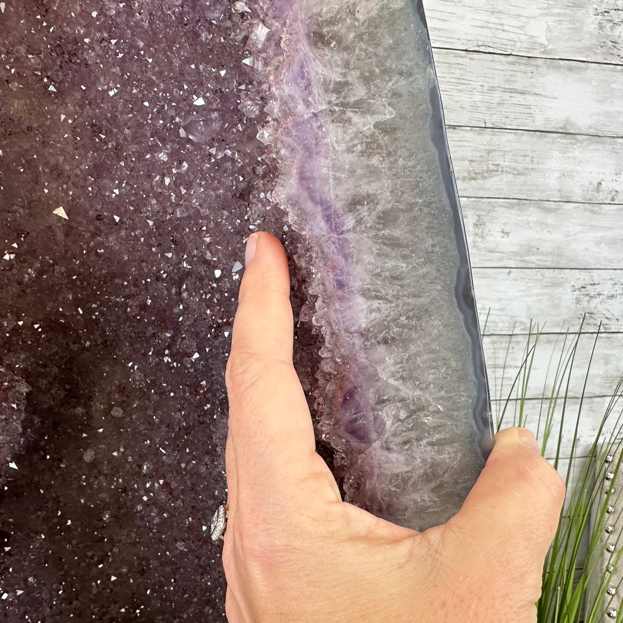 Extra Quality Polished Brazilian Amethyst Cathedral, 84.8 lbs & 26.2" tall Model #5602-0164 by Brazil Gems - Brazil GemsBrazil GemsExtra Quality Polished Brazilian Amethyst Cathedral, 84.8 lbs & 26.2" tall Model #5602-0164 by Brazil GemsPolished Cathedrals5602-0164
