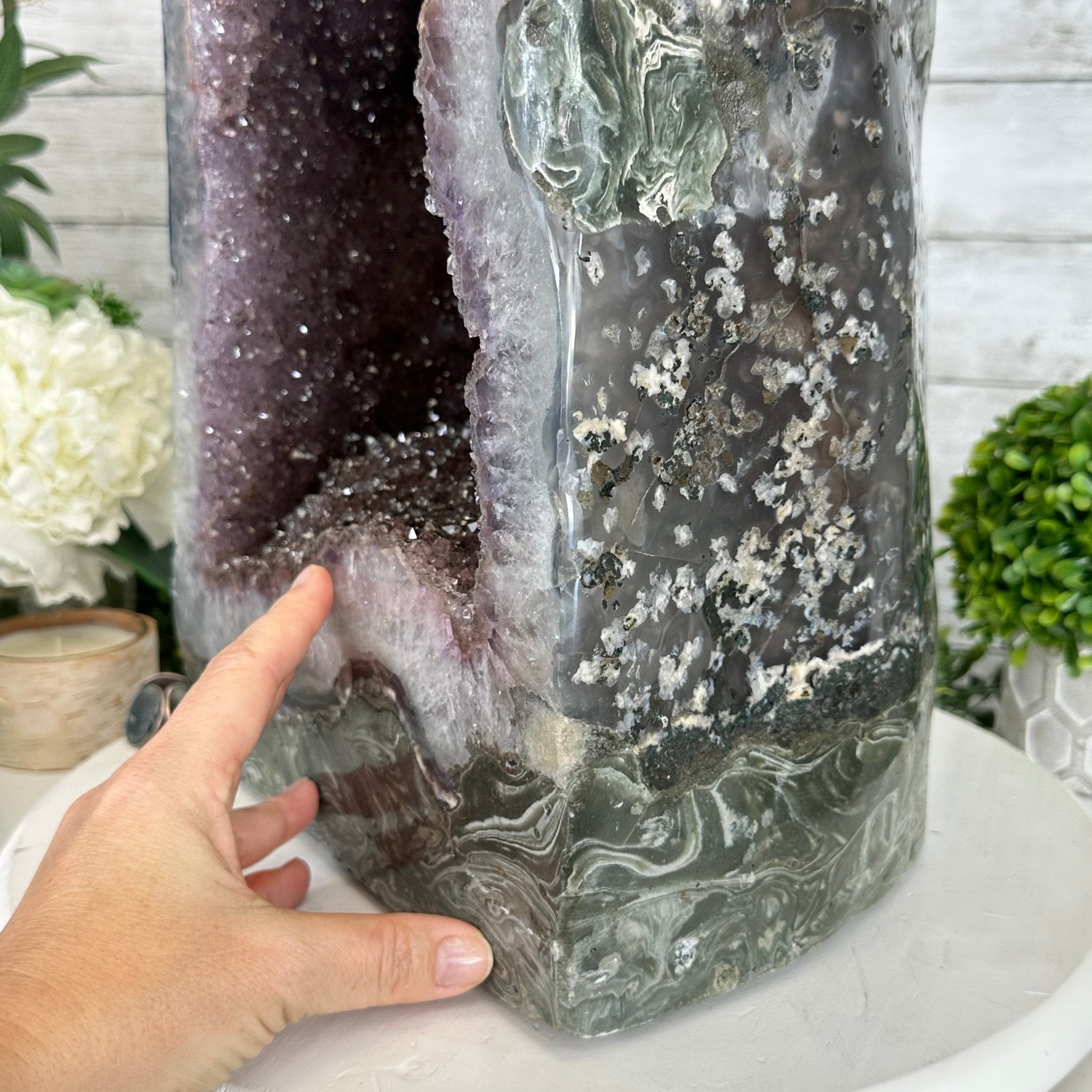 Extra Quality Polished Brazilian Amethyst Cathedral, 84.8 lbs & 26.2" tall Model #5602-0164 by Brazil Gems - Brazil GemsBrazil GemsExtra Quality Polished Brazilian Amethyst Cathedral, 84.8 lbs & 26.2" tall Model #5602-0164 by Brazil GemsPolished Cathedrals5602-0164