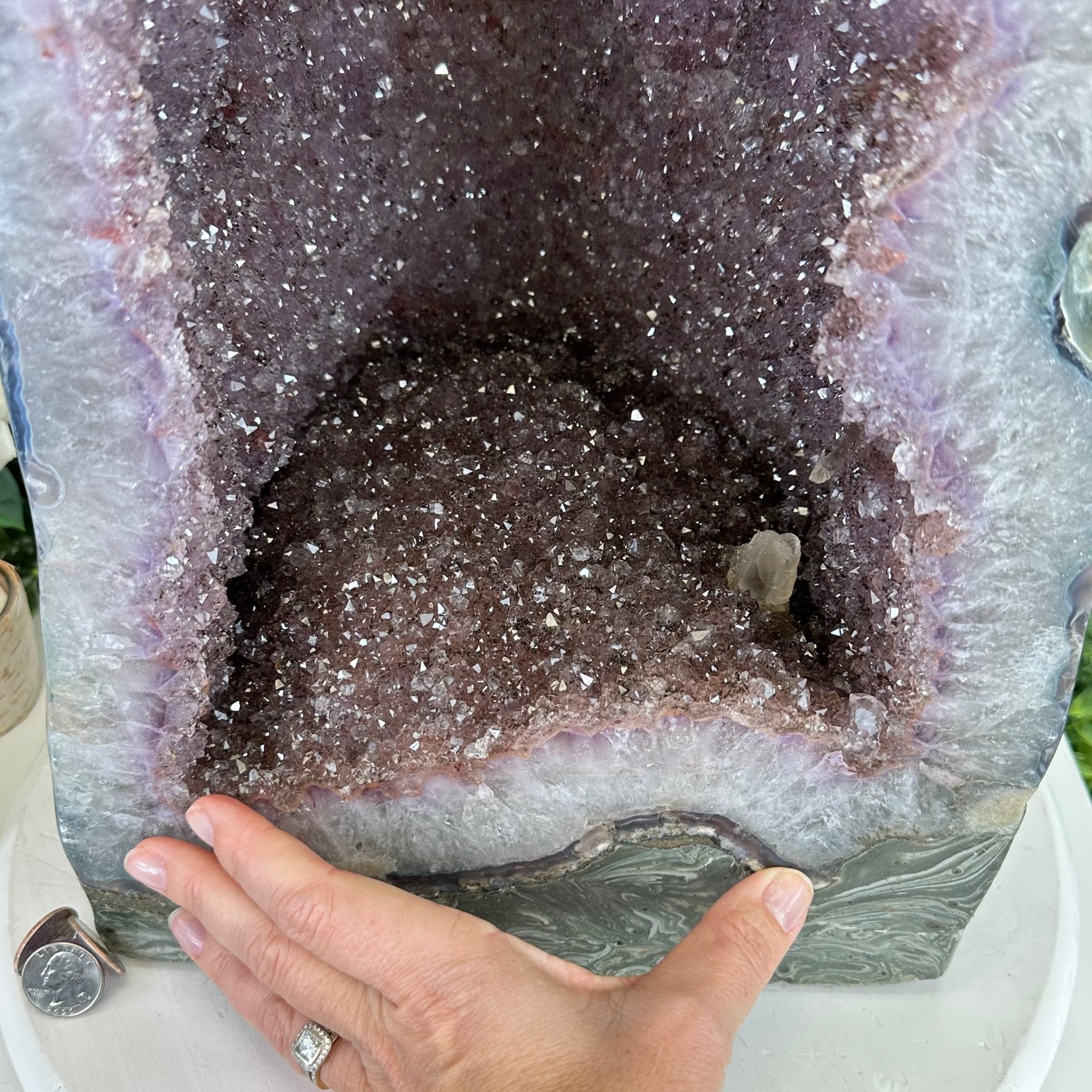 Extra Quality Polished Brazilian Amethyst Cathedral, 84.8 lbs & 26.2" tall Model #5602-0164 by Brazil Gems - Brazil GemsBrazil GemsExtra Quality Polished Brazilian Amethyst Cathedral, 84.8 lbs & 26.2" tall Model #5602-0164 by Brazil GemsPolished Cathedrals5602-0164