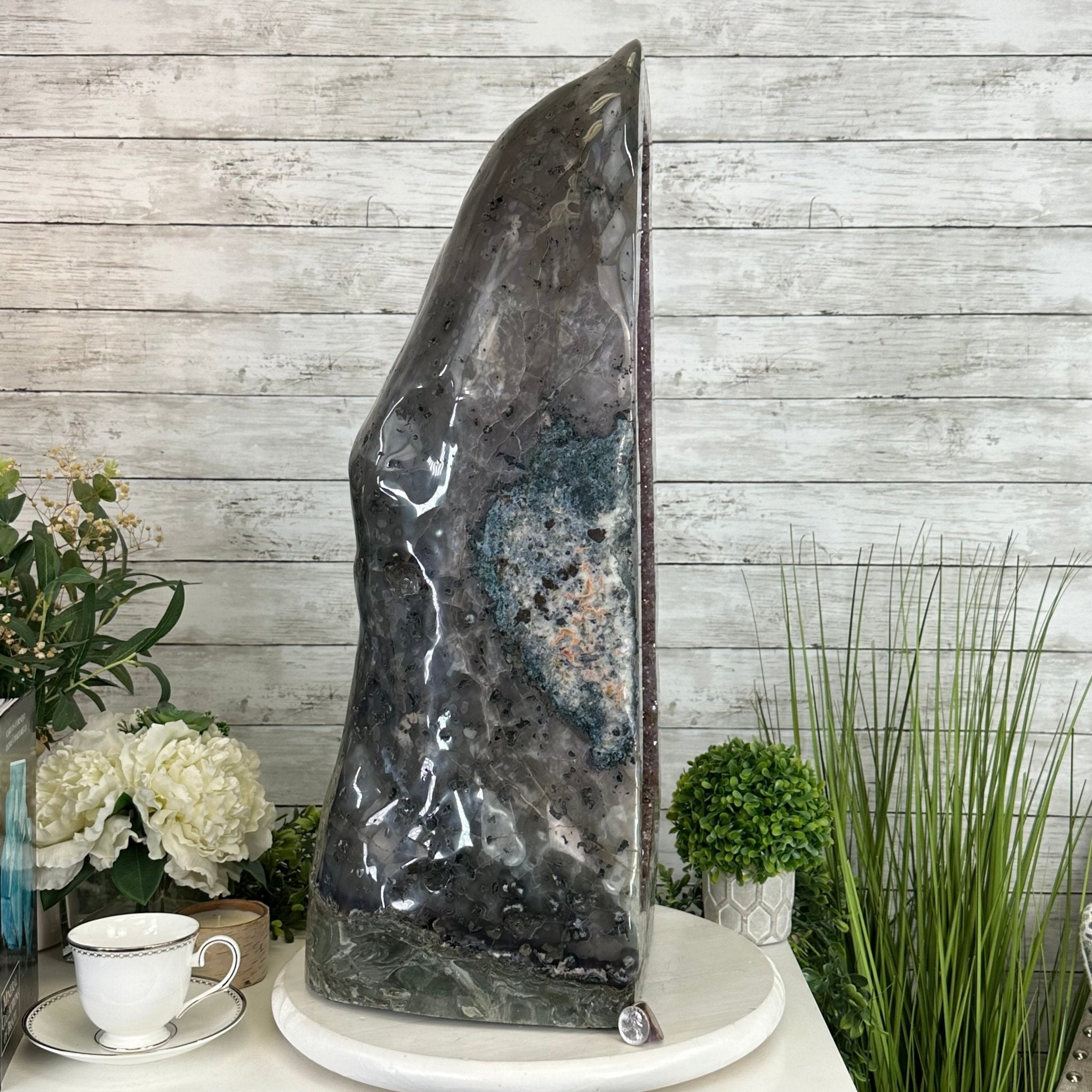 Extra Quality Polished Brazilian Amethyst Cathedral, 84.8 lbs & 26.2" tall Model #5602-0164 by Brazil Gems - Brazil GemsBrazil GemsExtra Quality Polished Brazilian Amethyst Cathedral, 84.8 lbs & 26.2" tall Model #5602-0164 by Brazil GemsPolished Cathedrals5602-0164
