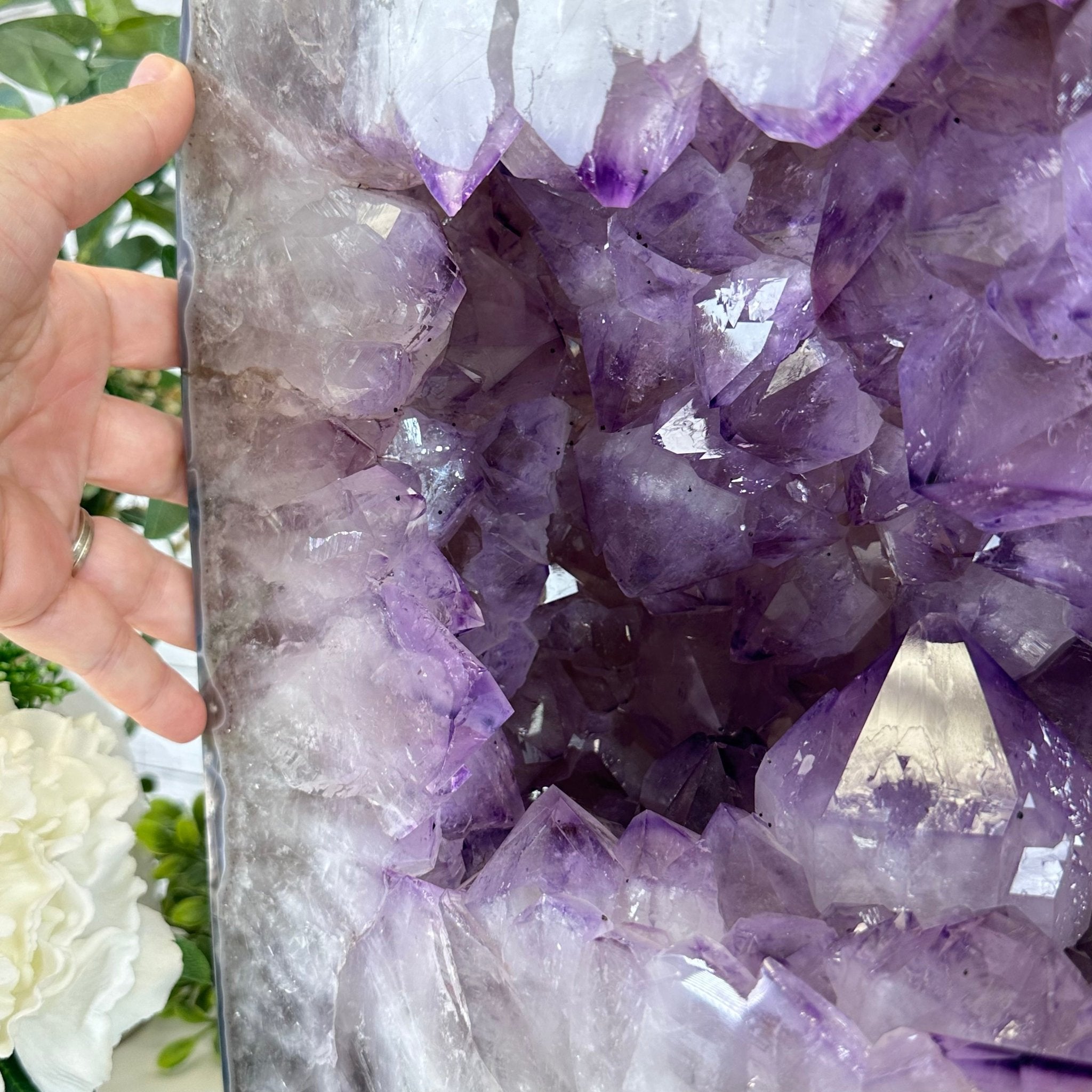 Extra Quality Polished Brazilian Amethyst Cathedral, 85.7 lbs & 13.9" tall Model #5602-0018 by Brazil Gems - Brazil GemsBrazil GemsExtra Quality Polished Brazilian Amethyst Cathedral, 85.7 lbs & 13.9" tall Model #5602-0018 by Brazil GemsPolished Cathedrals5602-0018