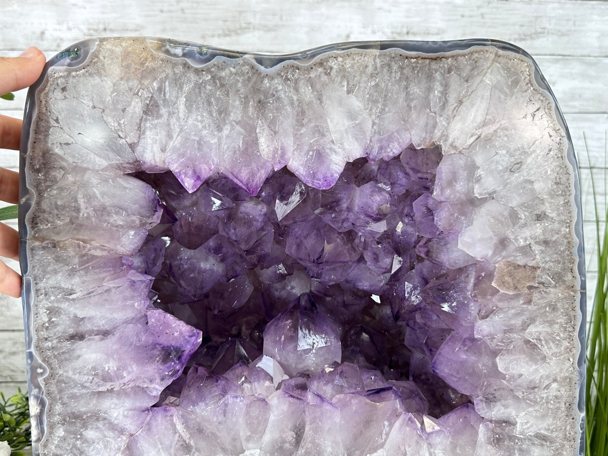 Extra Quality Polished Brazilian Amethyst Cathedral, 85.7 lbs & 13.9" tall Model #5602-0018 by Brazil Gems - Brazil GemsBrazil GemsExtra Quality Polished Brazilian Amethyst Cathedral, 85.7 lbs & 13.9" tall Model #5602-0018 by Brazil GemsPolished Cathedrals5602-0018