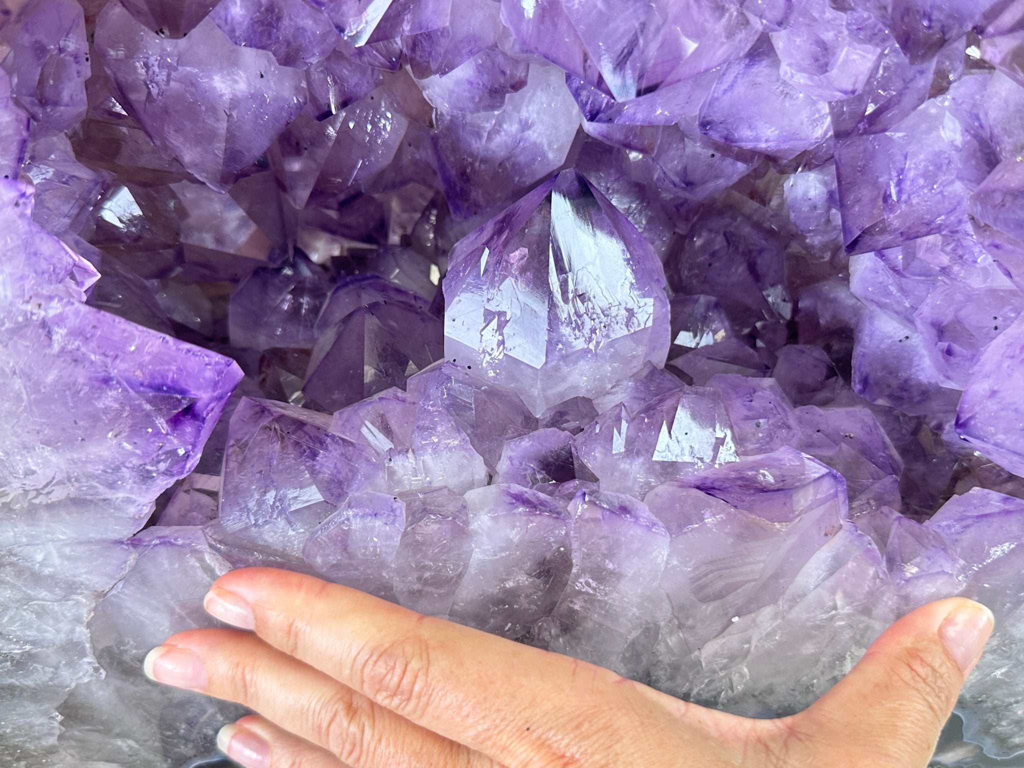 Extra Quality Polished Brazilian Amethyst Cathedral, 85.7 lbs & 13.9" tall Model #5602-0018 by Brazil Gems - Brazil GemsBrazil GemsExtra Quality Polished Brazilian Amethyst Cathedral, 85.7 lbs & 13.9" tall Model #5602-0018 by Brazil GemsPolished Cathedrals5602-0018