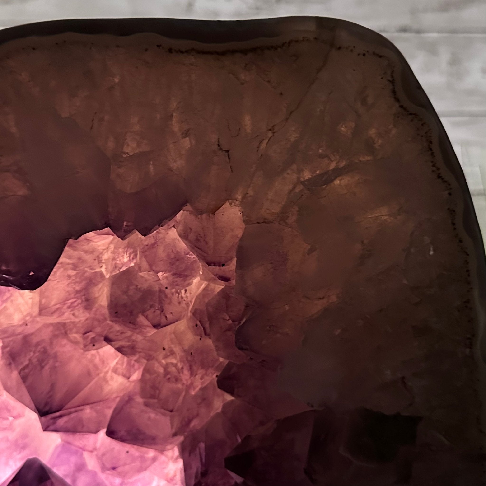 Extra Quality Polished Brazilian Amethyst Cathedral, 85.7 lbs & 13.9" tall Model #5602-0018 by Brazil Gems - Brazil GemsBrazil GemsExtra Quality Polished Brazilian Amethyst Cathedral, 85.7 lbs & 13.9" tall Model #5602-0018 by Brazil GemsPolished Cathedrals5602-0018