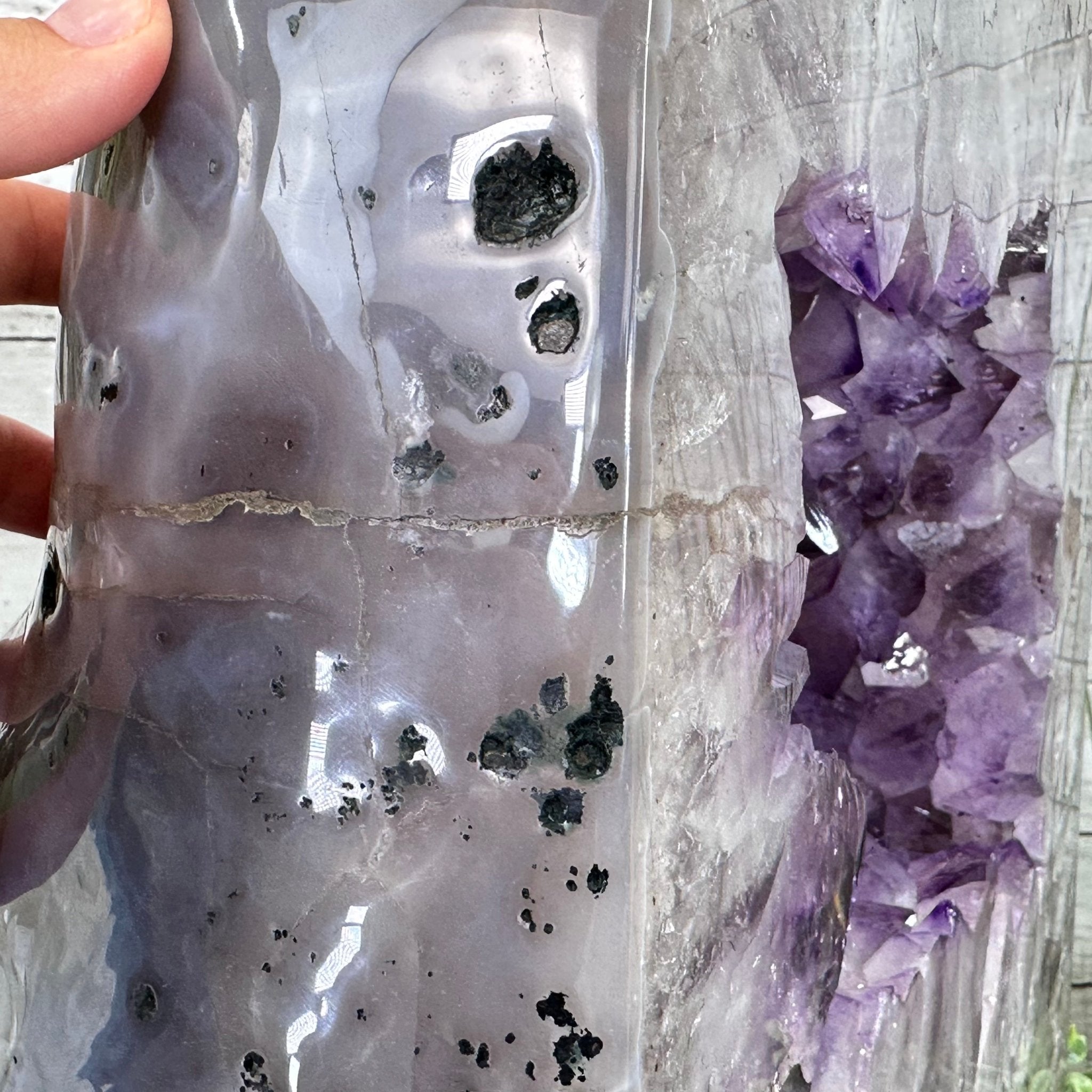 Extra Quality Polished Brazilian Amethyst Cathedral, 85.7 lbs & 13.9" tall Model #5602-0018 by Brazil Gems - Brazil GemsBrazil GemsExtra Quality Polished Brazilian Amethyst Cathedral, 85.7 lbs & 13.9" tall Model #5602-0018 by Brazil GemsPolished Cathedrals5602-0018