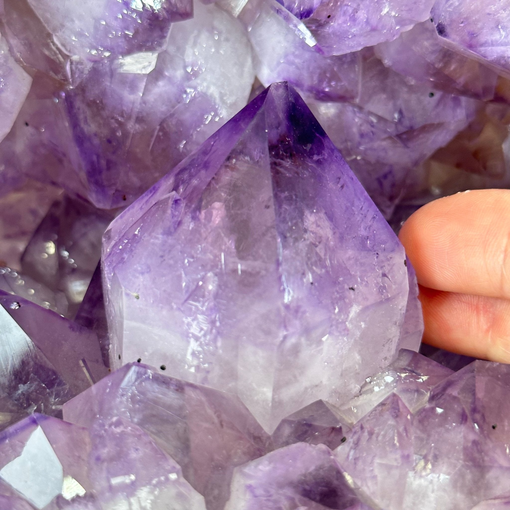 Extra Quality Polished Brazilian Amethyst Cathedral, 85.7 lbs & 13.9" tall Model #5602-0018 by Brazil Gems - Brazil GemsBrazil GemsExtra Quality Polished Brazilian Amethyst Cathedral, 85.7 lbs & 13.9" tall Model #5602-0018 by Brazil GemsPolished Cathedrals5602-0018