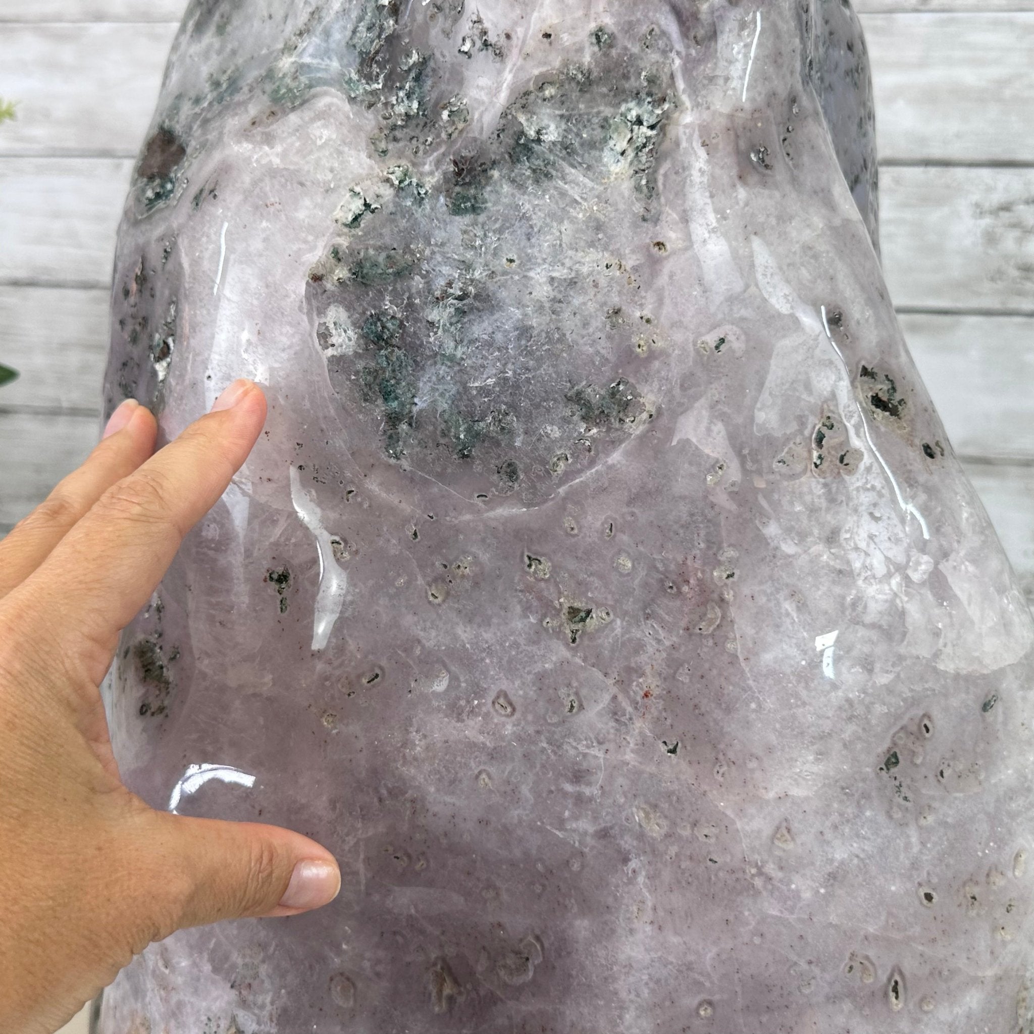 Extra Quality Polished Brazilian Amethyst Cathedral, 87.3 lbs & 17.75" tall Model #5602-0009 by Brazil Gems - Brazil GemsBrazil GemsExtra Quality Polished Brazilian Amethyst Cathedral, 87.3 lbs & 17.75" tall Model #5602-0009 by Brazil GemsPolished Cathedrals5602-0009