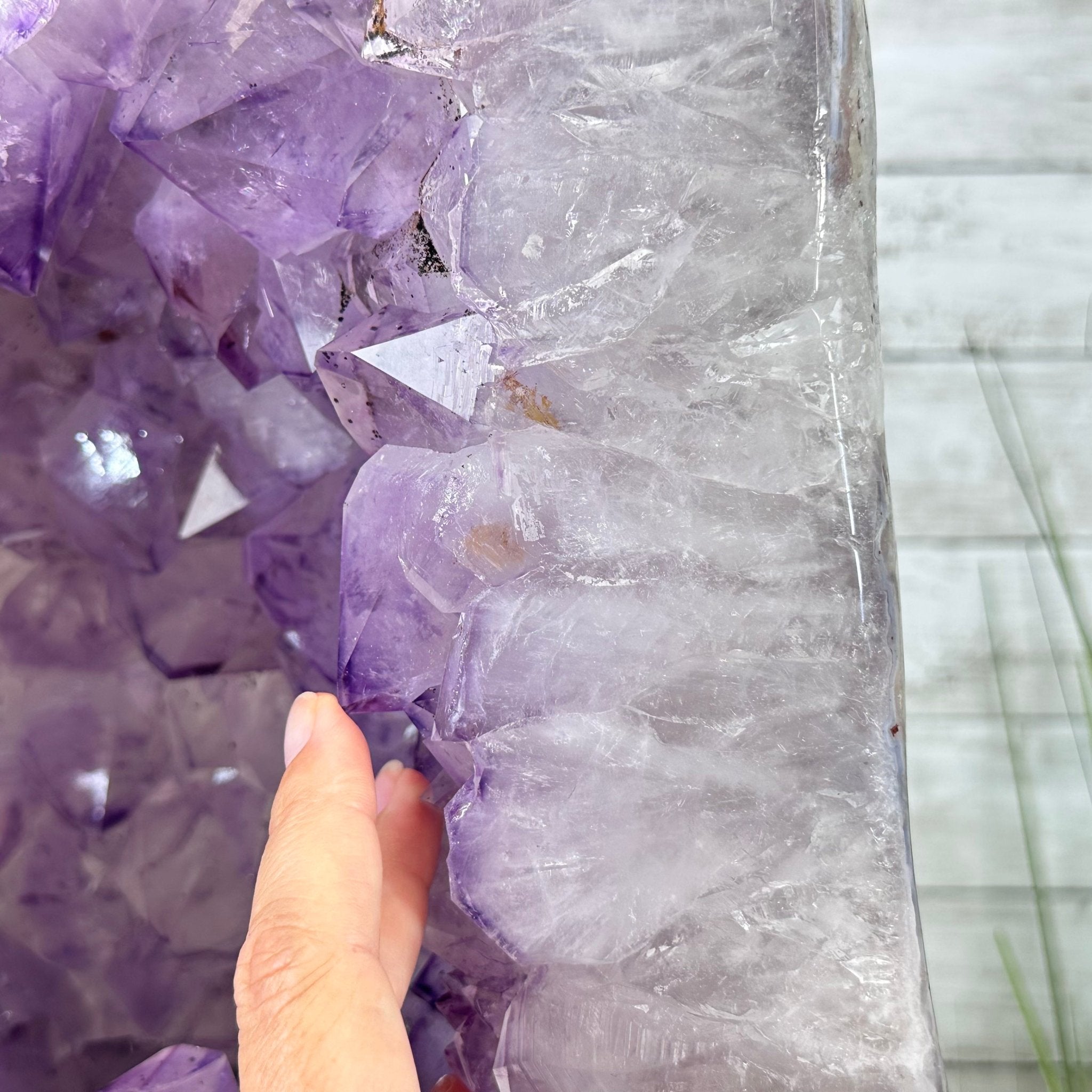 Extra Quality Polished Brazilian Amethyst Cathedral, 87.3 lbs & 17.75" tall Model #5602-0009 by Brazil Gems - Brazil GemsBrazil GemsExtra Quality Polished Brazilian Amethyst Cathedral, 87.3 lbs & 17.75" tall Model #5602-0009 by Brazil GemsPolished Cathedrals5602-0009