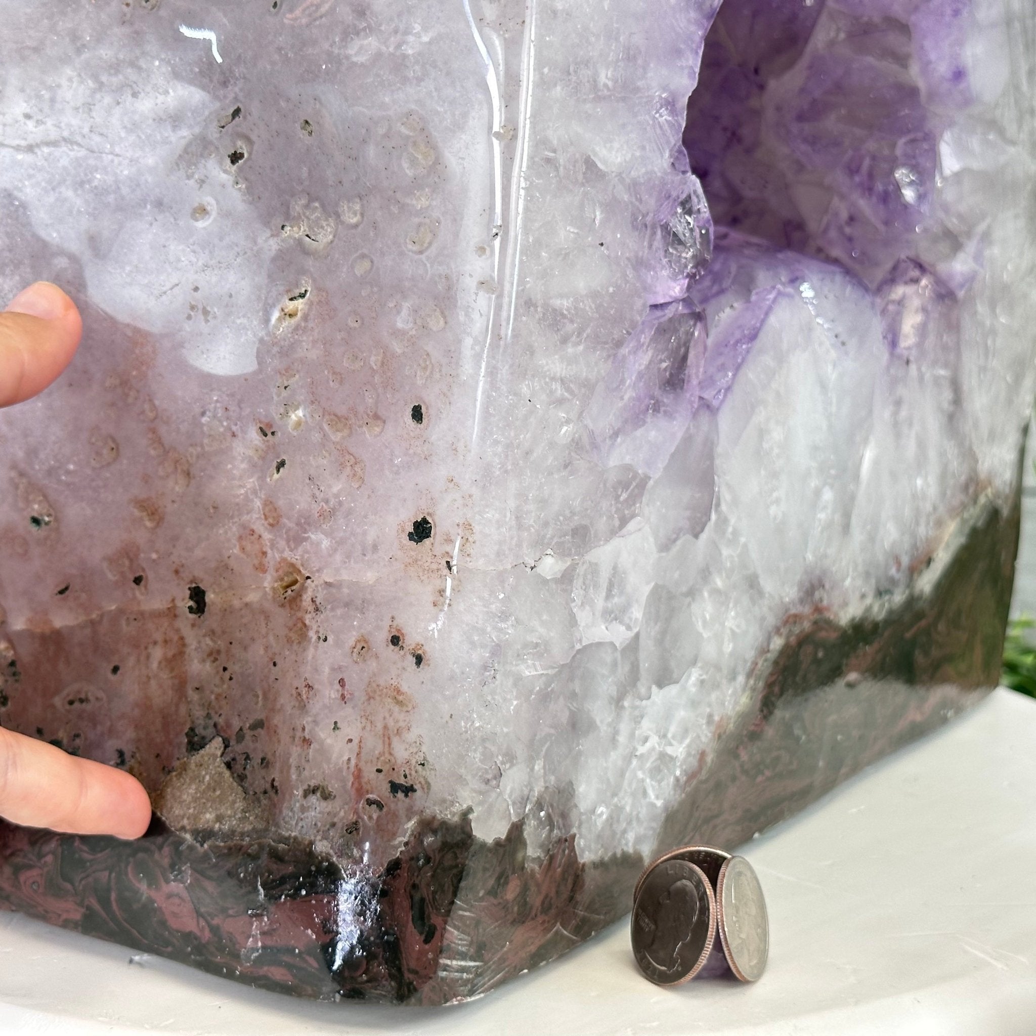 Extra Quality Polished Brazilian Amethyst Cathedral, 87.3 lbs & 17.75" tall Model #5602-0009 by Brazil Gems - Brazil GemsBrazil GemsExtra Quality Polished Brazilian Amethyst Cathedral, 87.3 lbs & 17.75" tall Model #5602-0009 by Brazil GemsPolished Cathedrals5602-0009