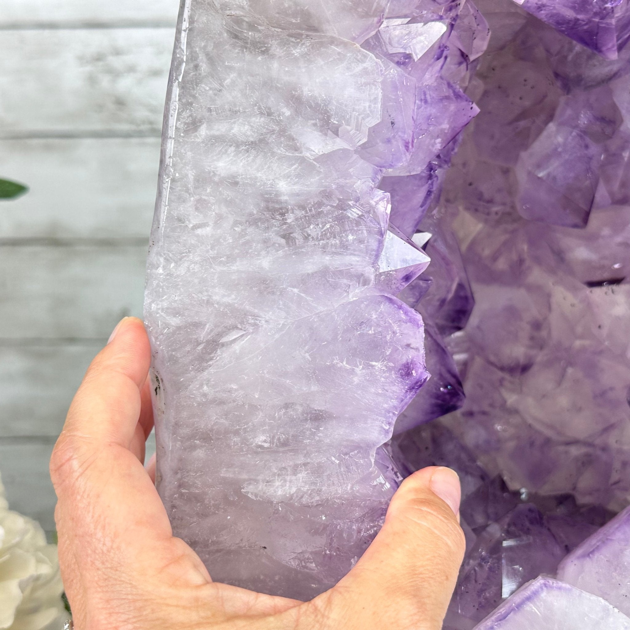 Extra Quality Polished Brazilian Amethyst Cathedral, 87.3 lbs & 17.75" tall Model #5602-0009 by Brazil Gems - Brazil GemsBrazil GemsExtra Quality Polished Brazilian Amethyst Cathedral, 87.3 lbs & 17.75" tall Model #5602-0009 by Brazil GemsPolished Cathedrals5602-0009