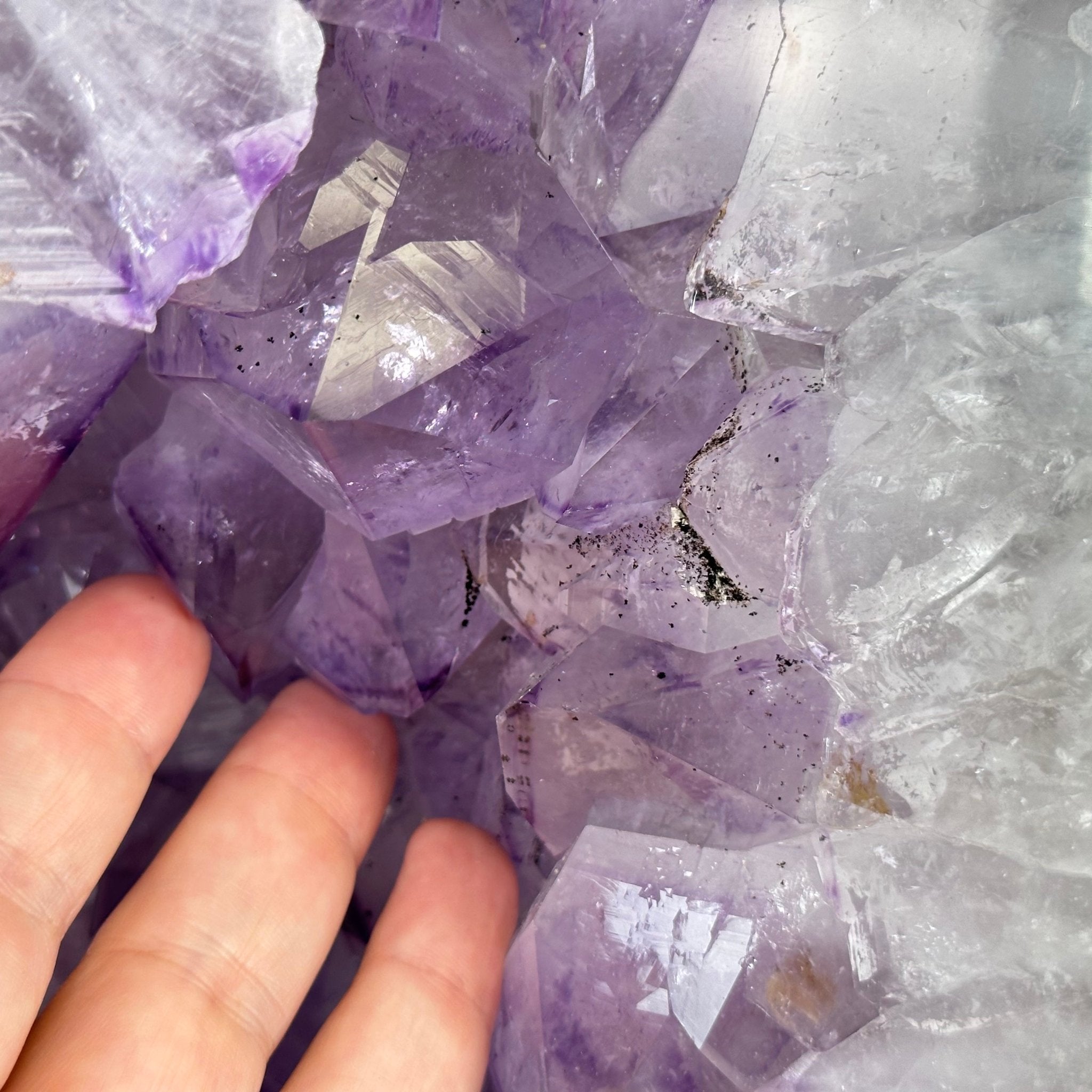 Extra Quality Polished Brazilian Amethyst Cathedral, 87.3 lbs & 17.75" tall Model #5602-0009 by Brazil Gems - Brazil GemsBrazil GemsExtra Quality Polished Brazilian Amethyst Cathedral, 87.3 lbs & 17.75" tall Model #5602-0009 by Brazil GemsPolished Cathedrals5602-0009