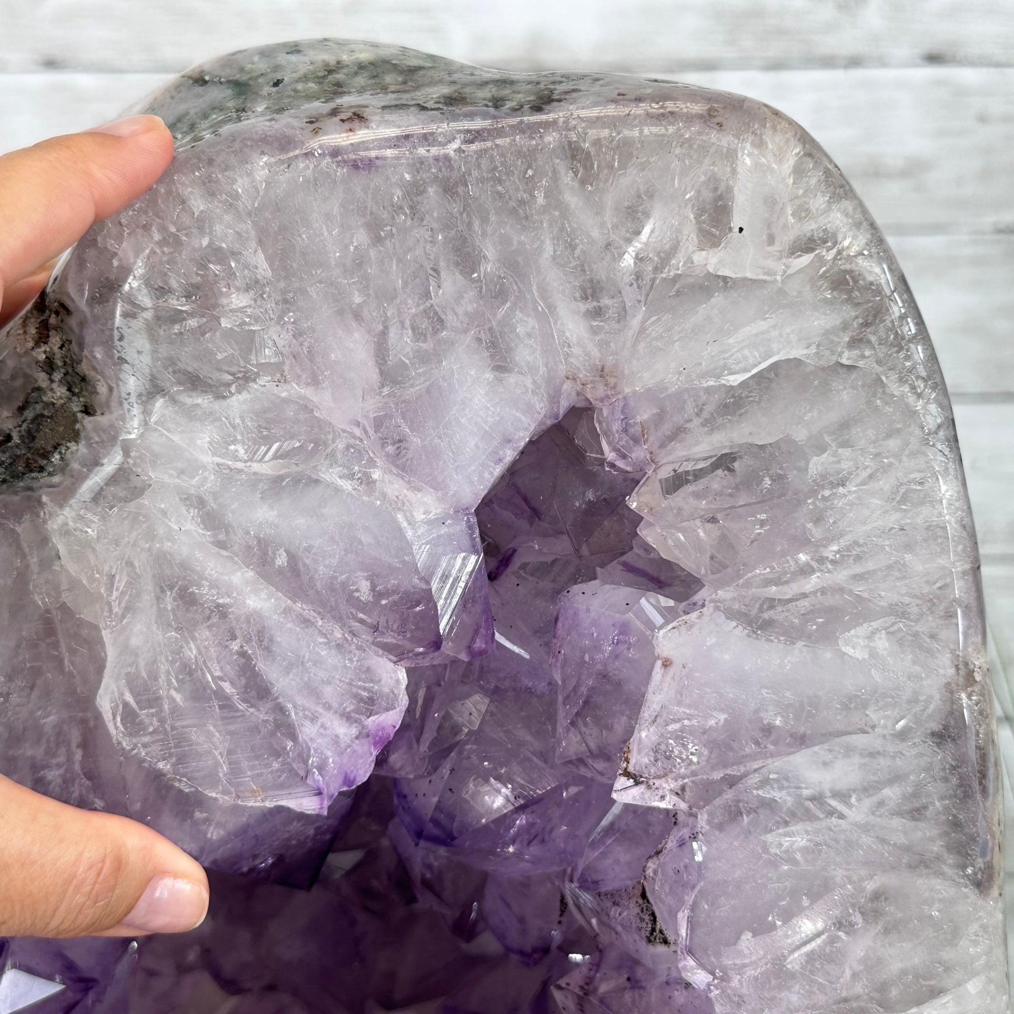 Extra Quality Polished Brazilian Amethyst Cathedral, 87.3 lbs & 17.75" tall Model #5602-0009 by Brazil Gems - Brazil GemsBrazil GemsExtra Quality Polished Brazilian Amethyst Cathedral, 87.3 lbs & 17.75" tall Model #5602-0009 by Brazil GemsPolished Cathedrals5602-0009
