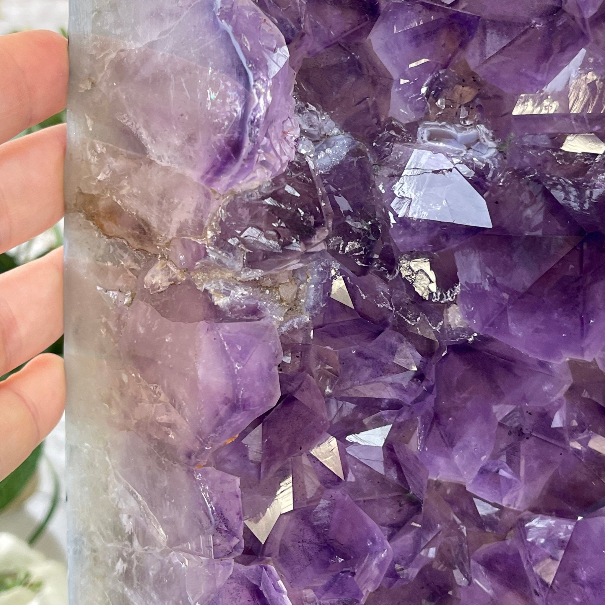 Extra Quality Polished Brazilian Amethyst Cathedral, 93.4 lbs & 26.75" tall Model #5602-0138 by Brazil Gems - Brazil GemsBrazil GemsExtra Quality Polished Brazilian Amethyst Cathedral, 93.4 lbs & 26.75" tall Model #5602-0138 by Brazil GemsPolished Cathedrals5602-0138