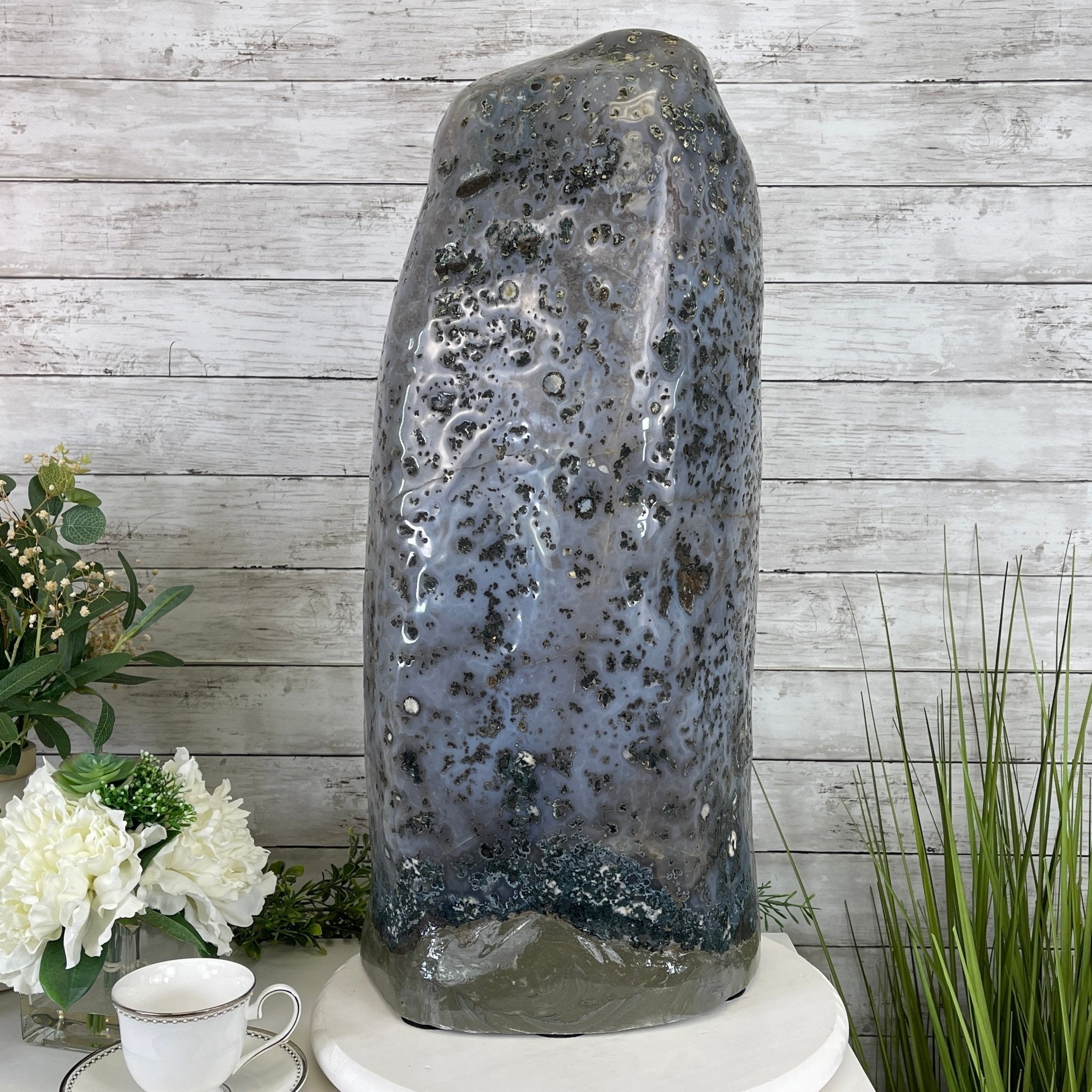 Extra Quality Polished Brazilian Amethyst Cathedral, 93.4 lbs & 26.75" tall Model #5602-0138 by Brazil Gems - Brazil GemsBrazil GemsExtra Quality Polished Brazilian Amethyst Cathedral, 93.4 lbs & 26.75" tall Model #5602-0138 by Brazil GemsPolished Cathedrals5602-0138