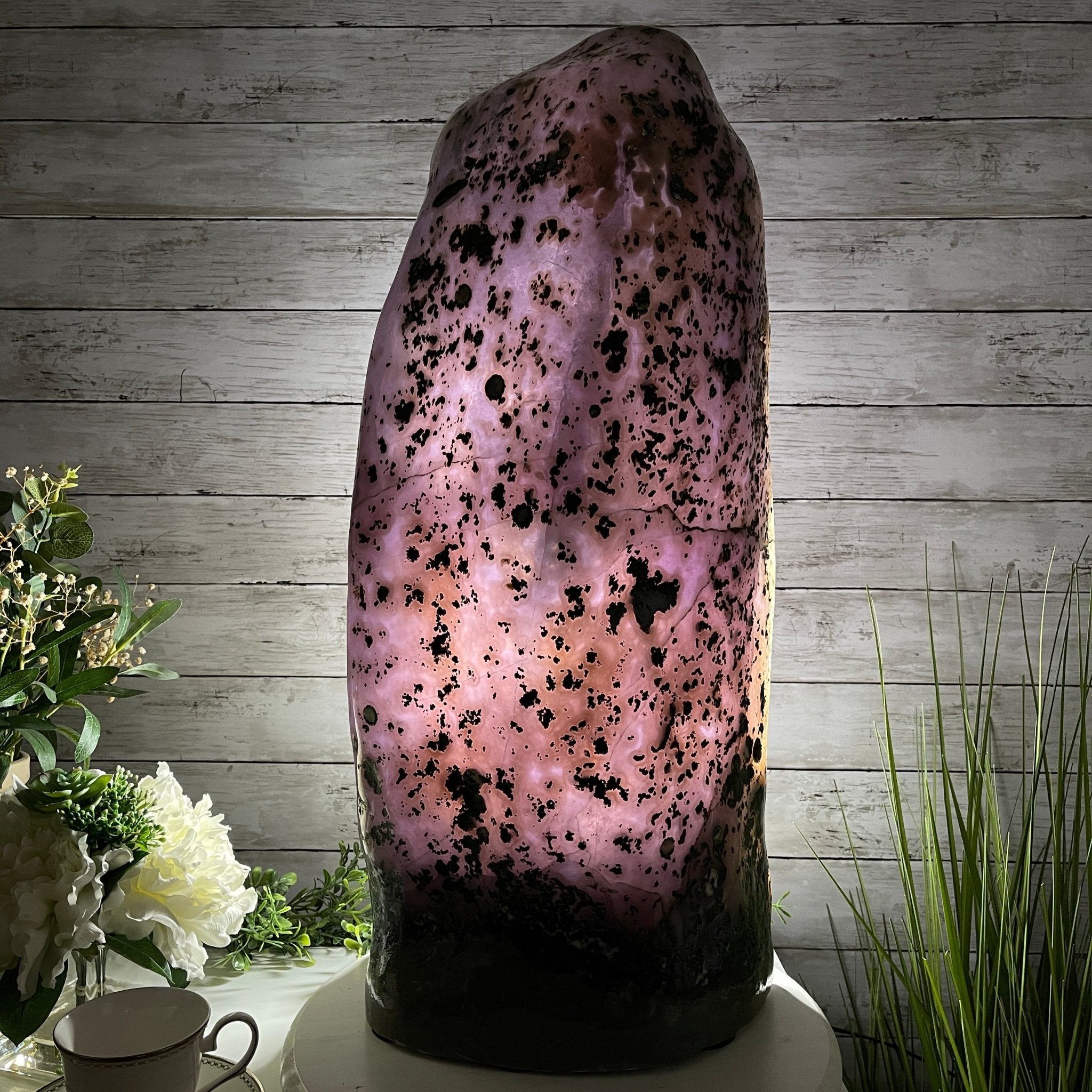Extra Quality Polished Brazilian Amethyst Cathedral, 93.4 lbs & 26.75" tall Model #5602-0138 by Brazil Gems - Brazil GemsBrazil GemsExtra Quality Polished Brazilian Amethyst Cathedral, 93.4 lbs & 26.75" tall Model #5602-0138 by Brazil GemsPolished Cathedrals5602-0138