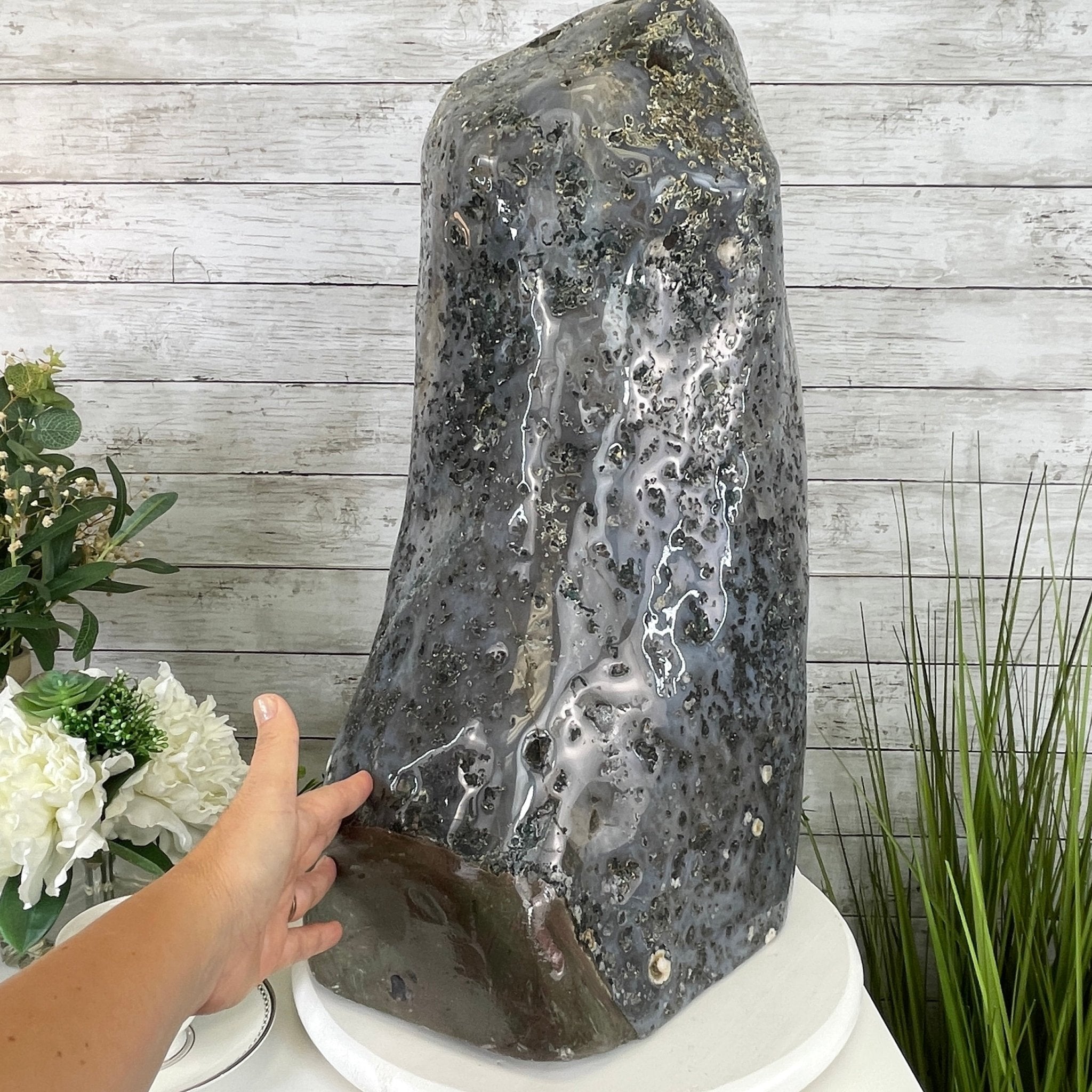 Extra Quality Polished Brazilian Amethyst Cathedral, 95.2 lbs & 24.6" tall Model #5602-0139 by Brazil Gems - Brazil GemsBrazil GemsExtra Quality Polished Brazilian Amethyst Cathedral, 95.2 lbs & 24.6" tall Model #5602-0139 by Brazil GemsPolished Cathedrals5602-0139
