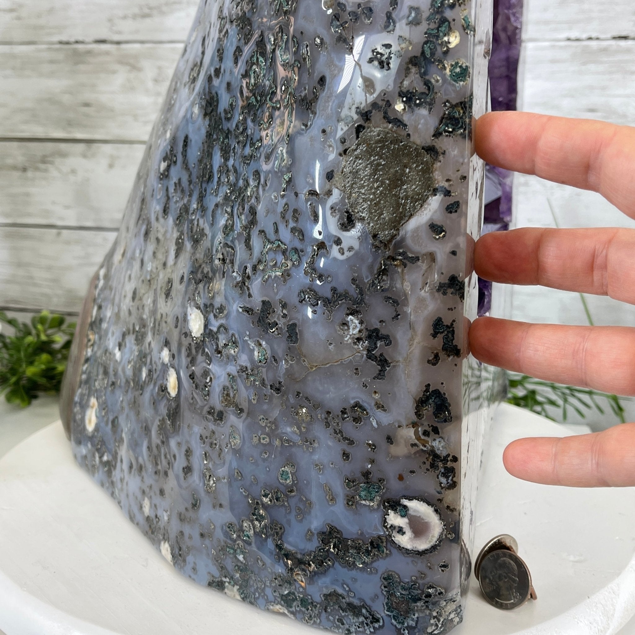 Extra Quality Polished Brazilian Amethyst Cathedral, 95.2 lbs & 24.6" tall Model #5602-0139 by Brazil Gems - Brazil GemsBrazil GemsExtra Quality Polished Brazilian Amethyst Cathedral, 95.2 lbs & 24.6" tall Model #5602-0139 by Brazil GemsPolished Cathedrals5602-0139