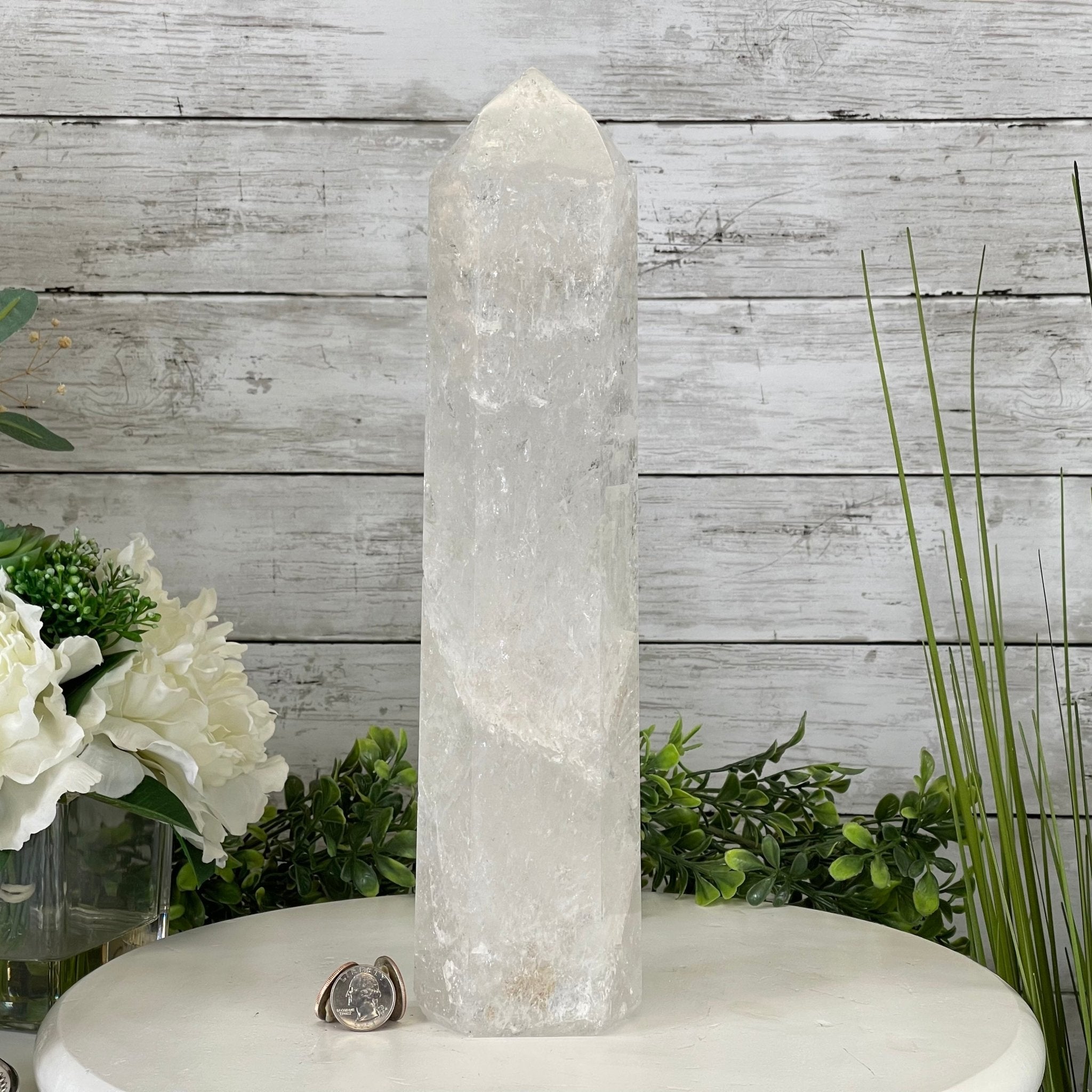 Extra Quality Polished Clear Quartz Point 13.75" Tall Model #3103CLRQ-010 by Brazil Gems - Brazil GemsBrazil GemsExtra Quality Polished Clear Quartz Point 13.75" Tall Model #3103CLRQ-010 by Brazil GemsCrystal Points3106CQ-010