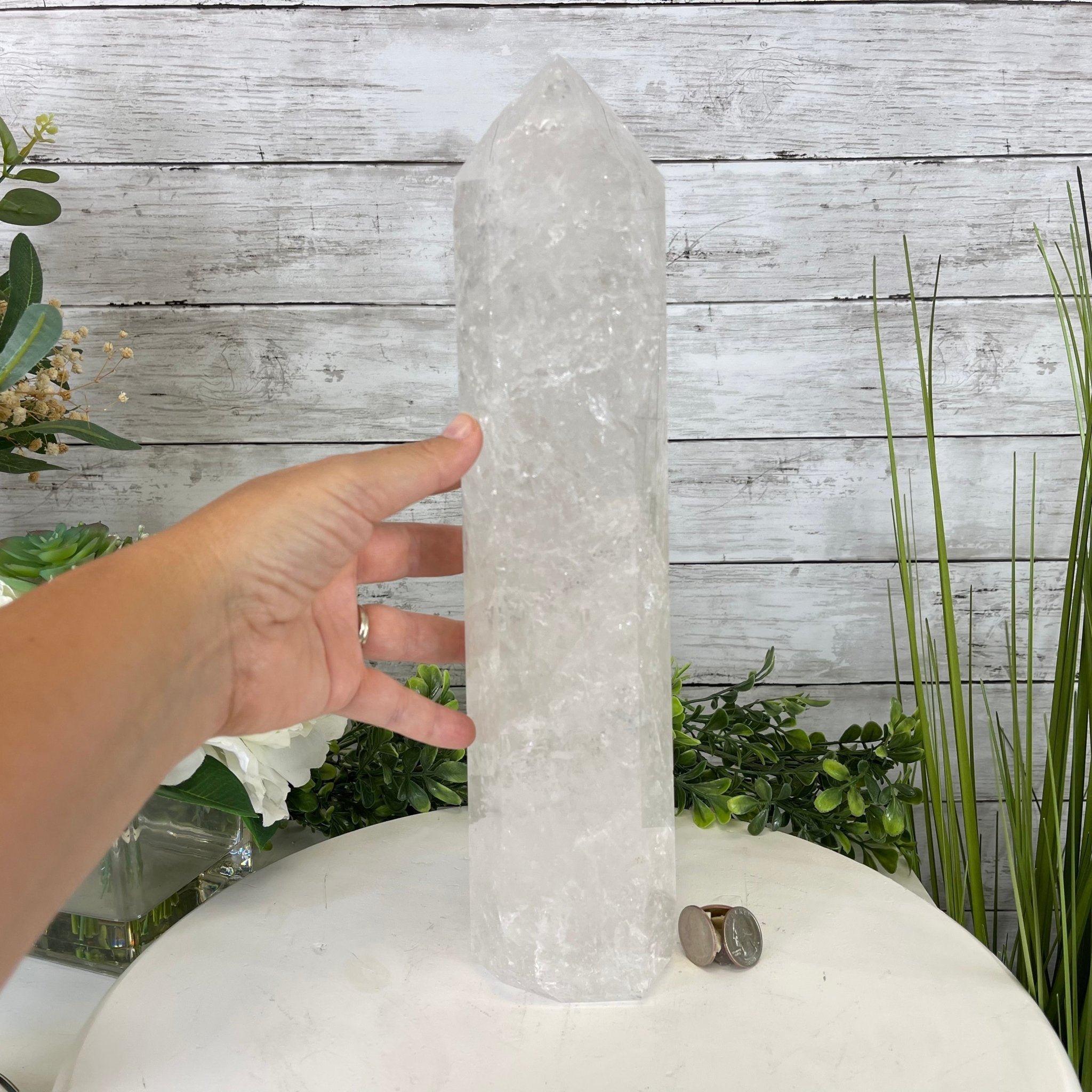 Extra Quality Polished Clear Quartz Point 13.75" Tall Model #3103CLRQ-010 by Brazil Gems - Brazil GemsBrazil GemsExtra Quality Polished Clear Quartz Point 13.75" Tall Model #3103CLRQ-010 by Brazil GemsCrystal Points3106CQ-010