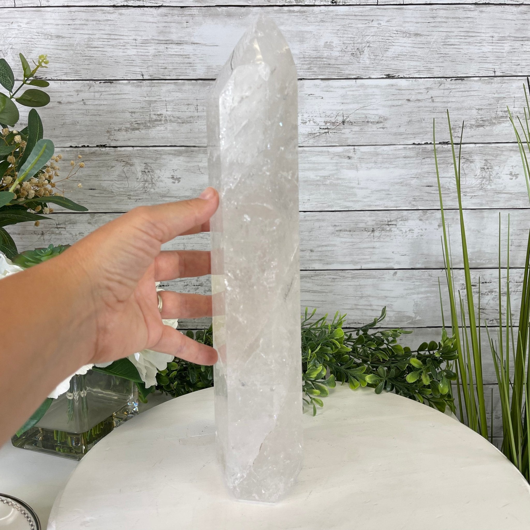 Extra Quality Polished Clear Quartz Point 13.75" Tall Model #3103CLRQ-010 by Brazil Gems - Brazil GemsBrazil GemsExtra Quality Polished Clear Quartz Point 13.75" Tall Model #3103CLRQ-010 by Brazil GemsCrystal Points3106CQ-010