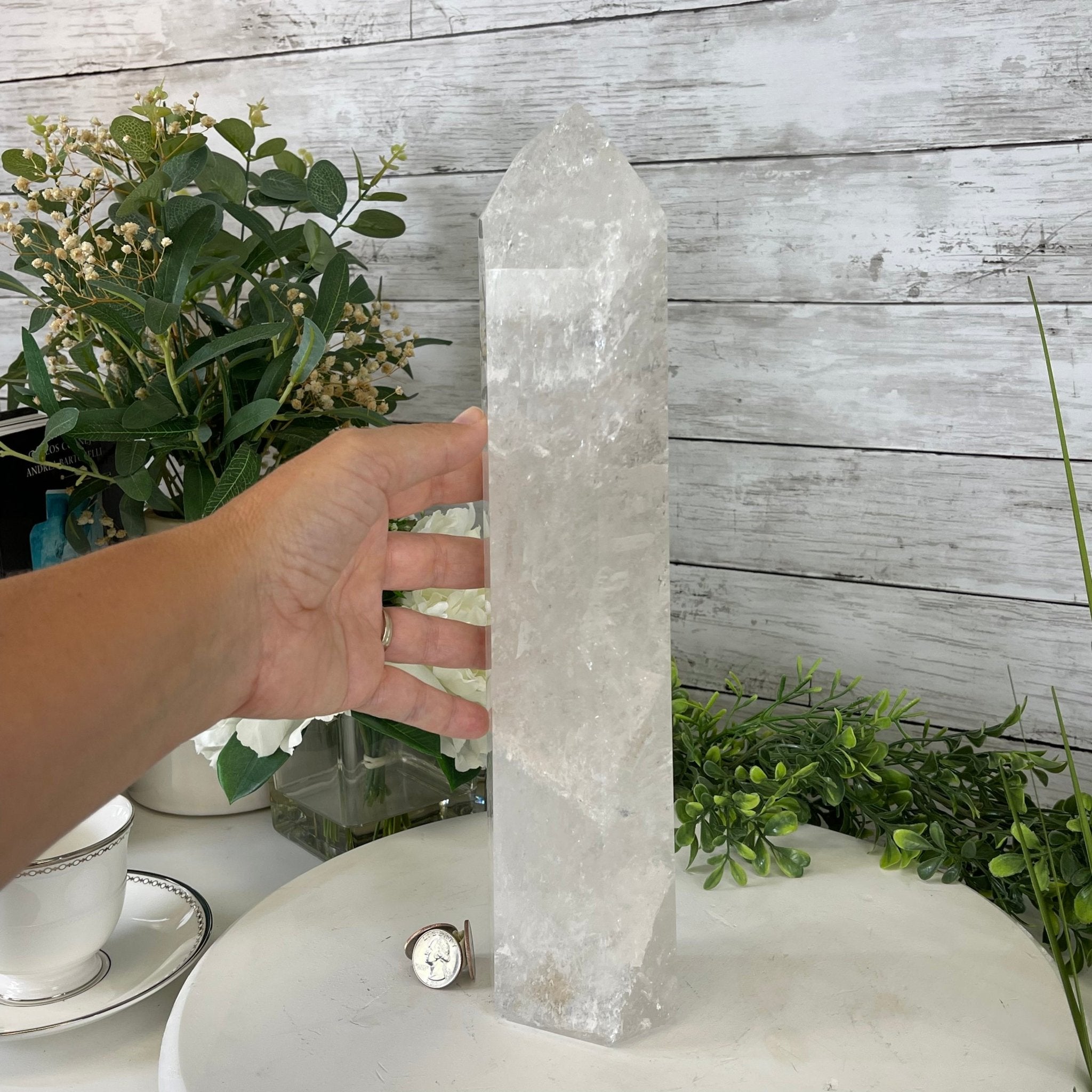 Extra Quality Polished Clear Quartz Point 13.75" Tall Model #3103CLRQ-010 by Brazil Gems - Brazil GemsBrazil GemsExtra Quality Polished Clear Quartz Point 13.75" Tall Model #3103CLRQ-010 by Brazil GemsCrystal Points3106CQ-010