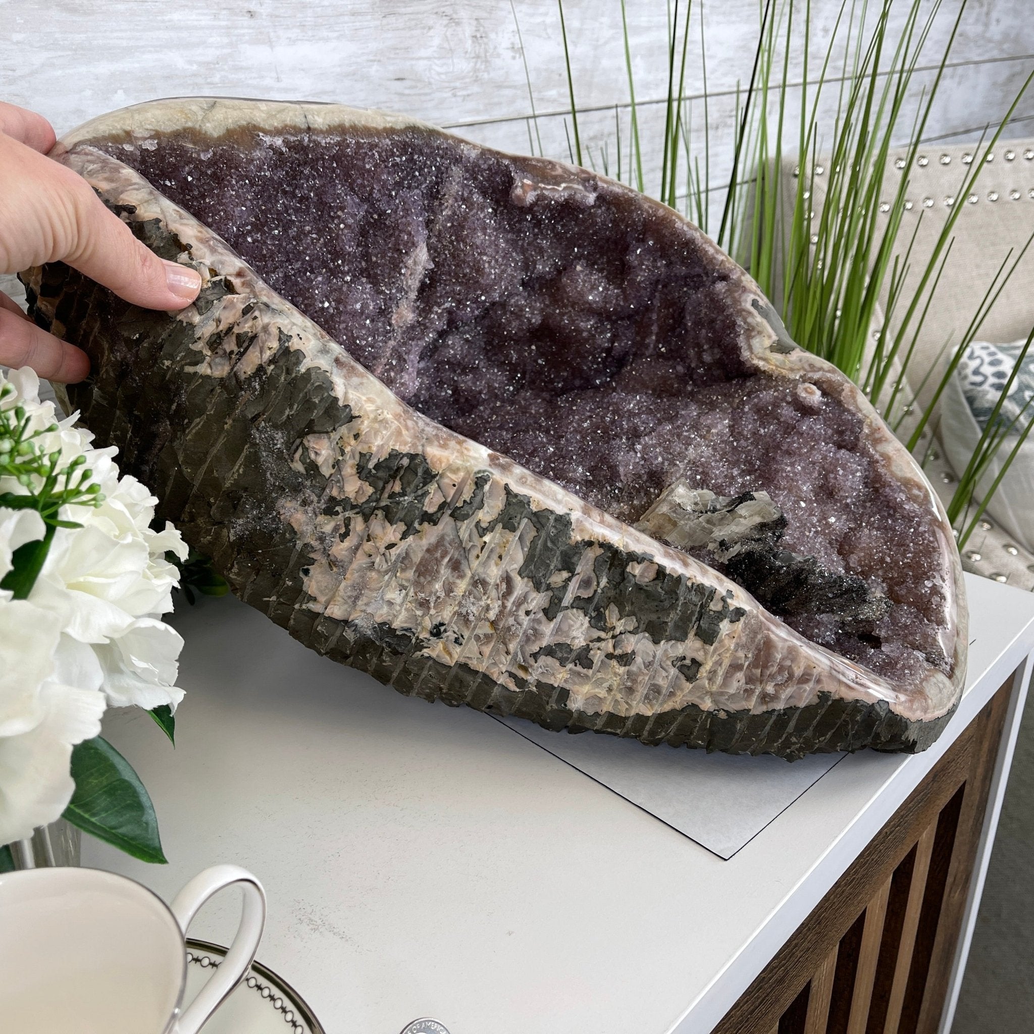 Extra Quality Unique Uruguayan Amethyst Geode, 10” tall & 50.4 lbs #5520-0007 by Brazil Gems - Brazil GemsBrazil GemsExtra Quality Unique Uruguayan Amethyst Geode, 10” tall & 50.4 lbs #5520-0007 by Brazil GemsClusters: Unique & Freeform5520-0007