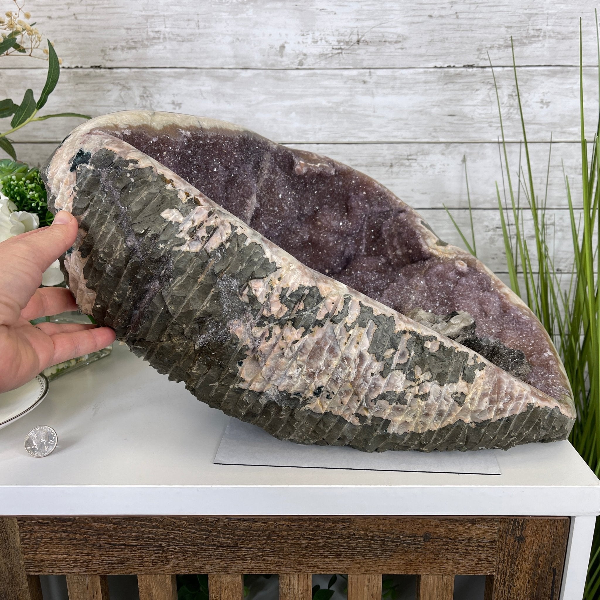 Extra Quality Unique Uruguayan Amethyst Geode, 10” tall & 50.4 lbs #5520-0007 by Brazil Gems - Brazil GemsBrazil GemsExtra Quality Unique Uruguayan Amethyst Geode, 10” tall & 50.4 lbs #5520-0007 by Brazil GemsClusters: Unique & Freeform5520-0007