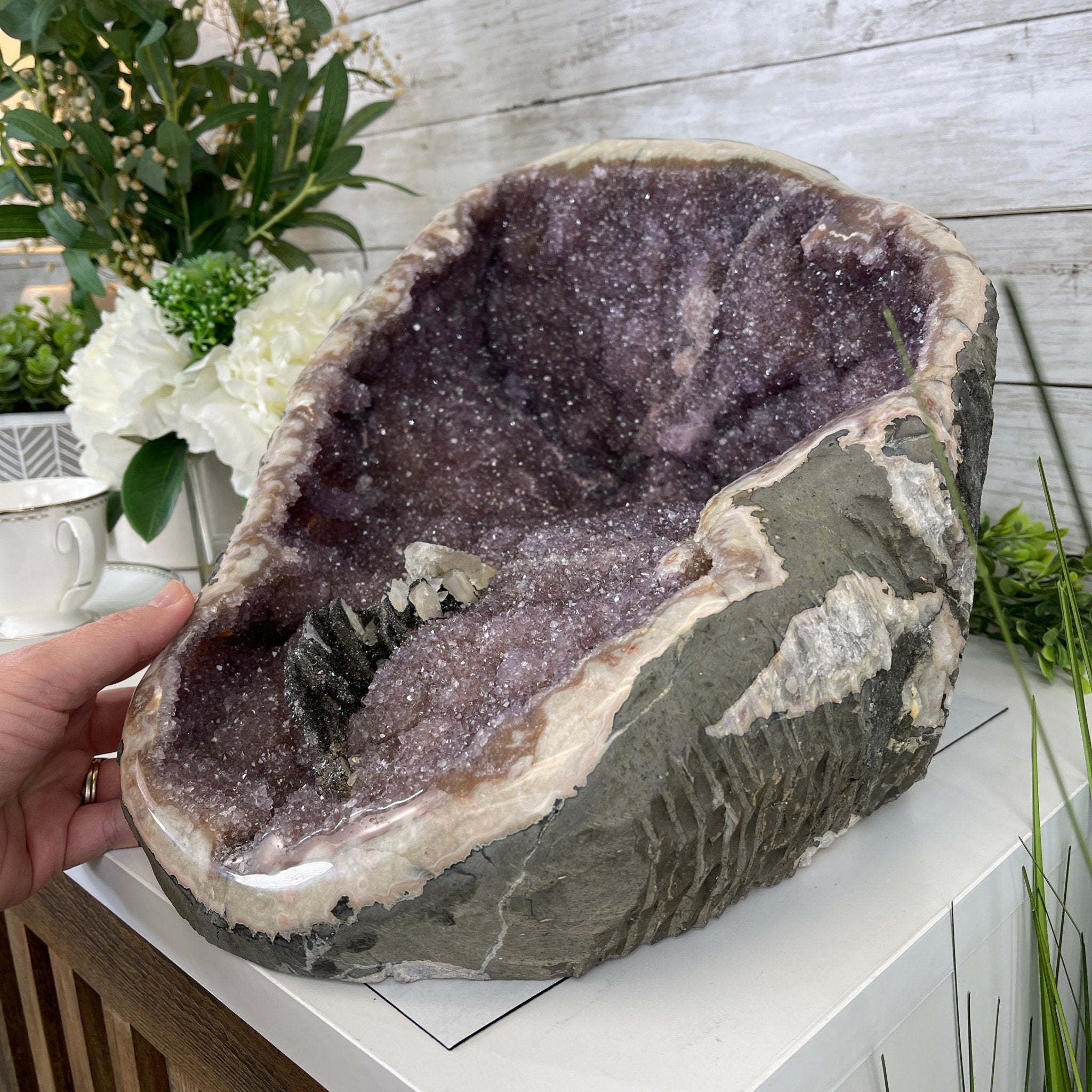 Extra Quality Unique Uruguayan Amethyst Geode, 10” tall & 50.4 lbs #5520-0007 by Brazil Gems - Brazil GemsBrazil GemsExtra Quality Unique Uruguayan Amethyst Geode, 10” tall & 50.4 lbs #5520-0007 by Brazil GemsClusters: Unique & Freeform5520-0007