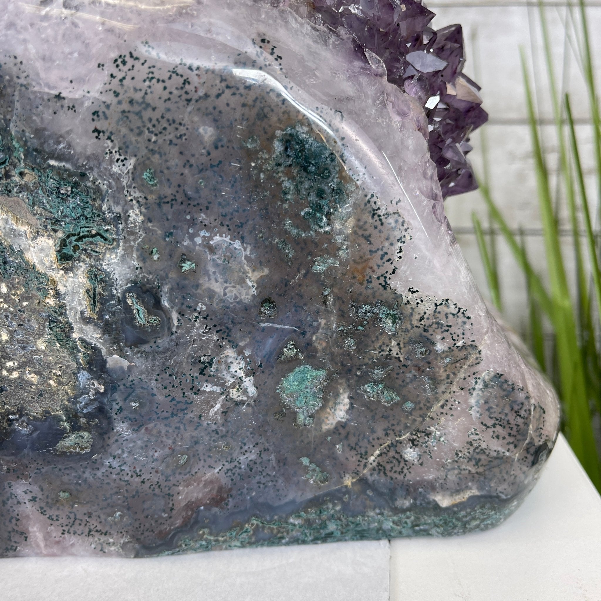 Extra Quality Unique Uruguayan Amethyst Geode, 10.25” tall & 55.8 lbs #5520-0008 by Brazil Gems - Brazil GemsBrazil GemsExtra Quality Unique Uruguayan Amethyst Geode, 10.25” tall & 55.8 lbs #5520-0008 by Brazil GemsClusters: Unique & Freeform5520-0008