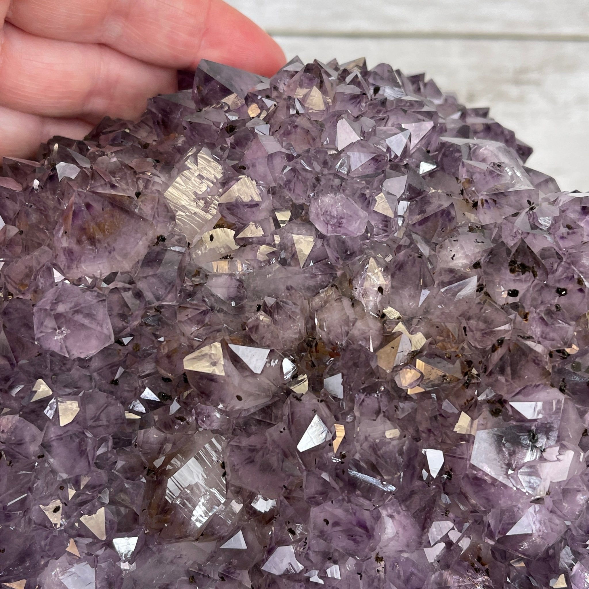 Extra Quality Unique Uruguayan Amethyst Geode, 10.25” tall & 55.8 lbs #5520-0008 by Brazil Gems - Brazil GemsBrazil GemsExtra Quality Unique Uruguayan Amethyst Geode, 10.25” tall & 55.8 lbs #5520-0008 by Brazil GemsClusters: Unique & Freeform5520-0008