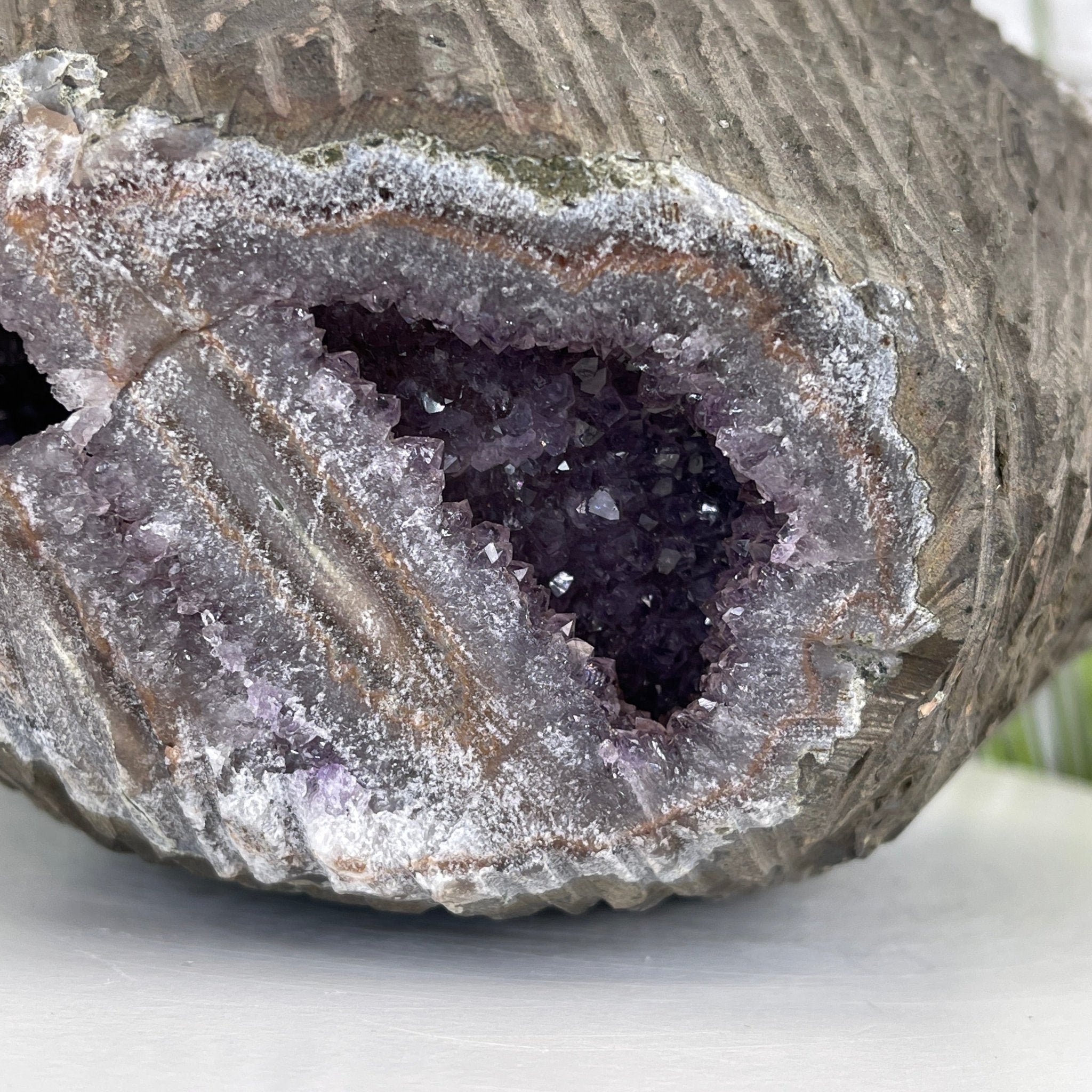 Extra Quality Unique Uruguayan Amethyst Geode, 4.75” tall & 10.7 lbs #5520-0002 by Brazil Gems - Brazil GemsBrazil GemsExtra Quality Unique Uruguayan Amethyst Geode, 4.75” tall & 10.7 lbs #5520-0002 by Brazil GemsClusters: Unique & Freeform5520-0002