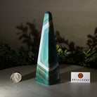 Green Agate 4 - Sided Obelisk Tower, 6.9" Tall #3104GR - 004 - Brazil GemsBrazil GemsGreen Agate 4 - Sided Obelisk Tower, 6.9" Tall #3104GR - 004Obelisks3104GR - 004
