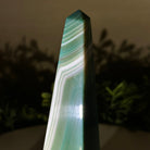 Green Agate 4 - Sided Obelisk Tower, 6.9" Tall #3104GR - 004 - Brazil GemsBrazil GemsGreen Agate 4 - Sided Obelisk Tower, 6.9" Tall #3104GR - 004Obelisks3104GR - 004