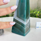 Green Agate 4 - Sided Obelisk Tower, 6.9" Tall #3104GR - 004 - Brazil GemsBrazil GemsGreen Agate 4 - Sided Obelisk Tower, 6.9" Tall #3104GR - 004Obelisks3104GR - 004