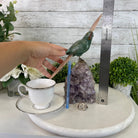 Green Quartz Crystal Cockatoo Figurine on a Amethyst Cluster Base Model #3005-GQCAM-032 by Brazil Gems - Brazil GemsBrazil GemsGreen Quartz Crystal Cockatoo Figurine on a Amethyst Cluster Base Model #3005-GQCAM-032 by Brazil GemsCrystal Birds3005-GQCAM-032