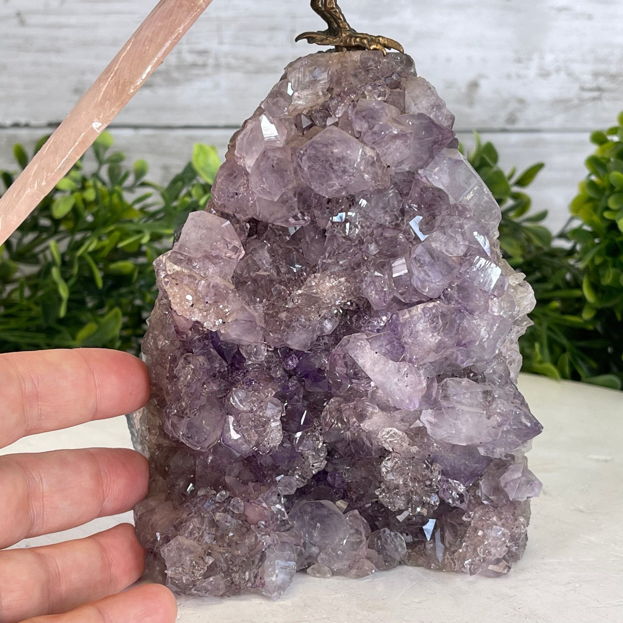 Green Quartz Crystal Cockatoo Figurine on a Amethyst Cluster Base Model #3005-GQCAM-032 by Brazil Gems - Brazil GemsBrazil GemsGreen Quartz Crystal Cockatoo Figurine on a Amethyst Cluster Base Model #3005-GQCAM-032 by Brazil GemsCrystal Birds3005-GQCAM-032